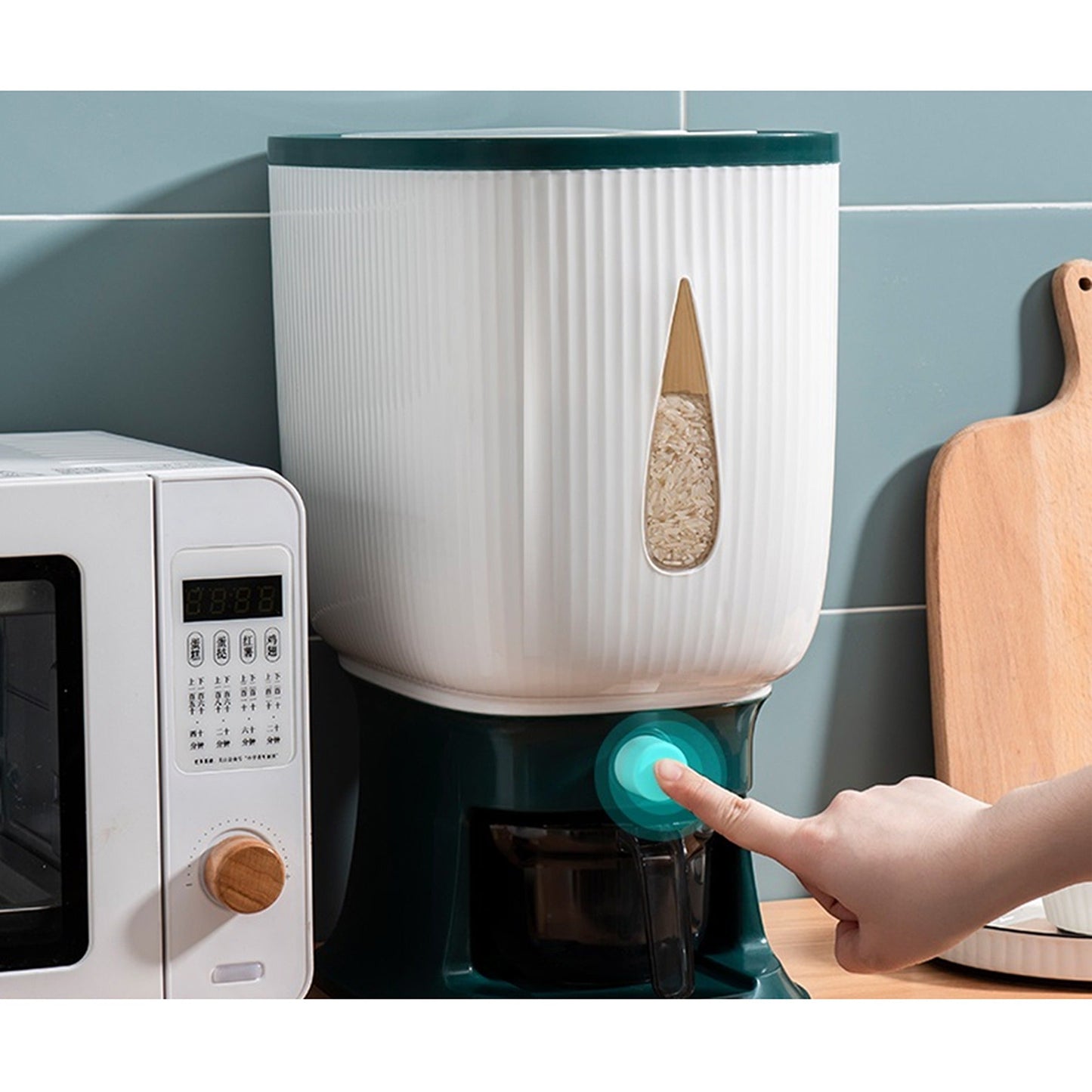 10kg Auto Grain Case Cereal Dispenser Kitchen Food Rice Storage Box