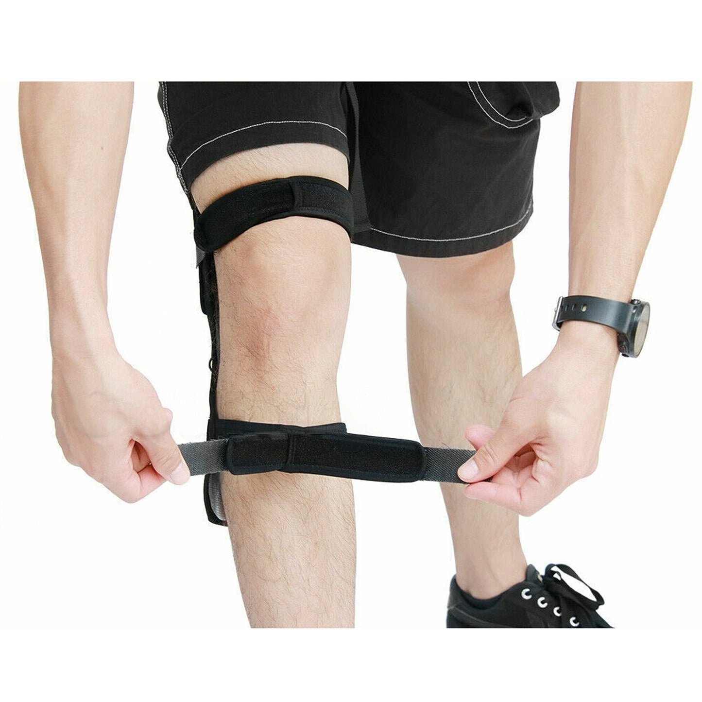 1Pair Rebound Power Knee Stabilizer Pads Joint Support Spring Brace