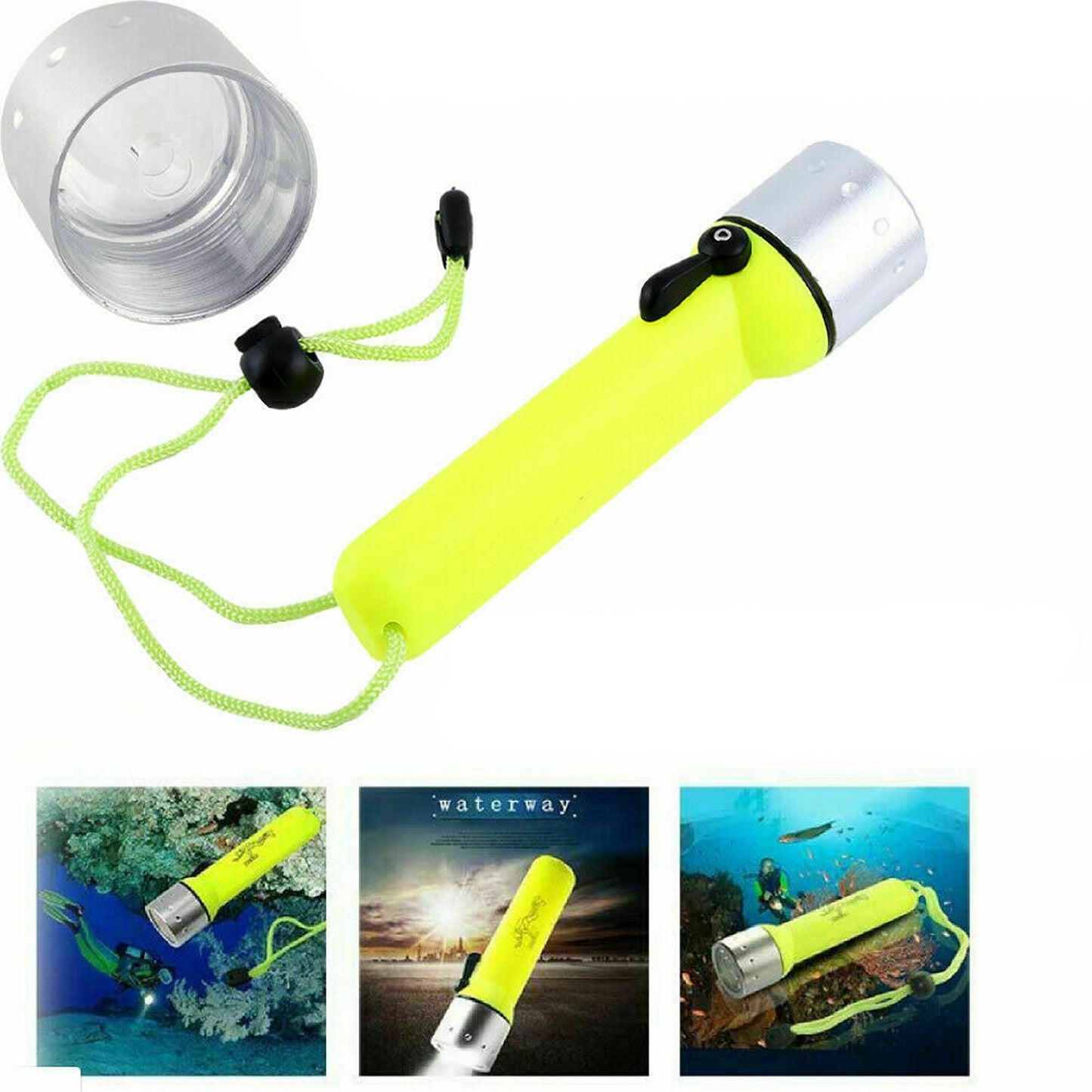 Waterproof Professional Diving Torch Scuba Dive Flashlight