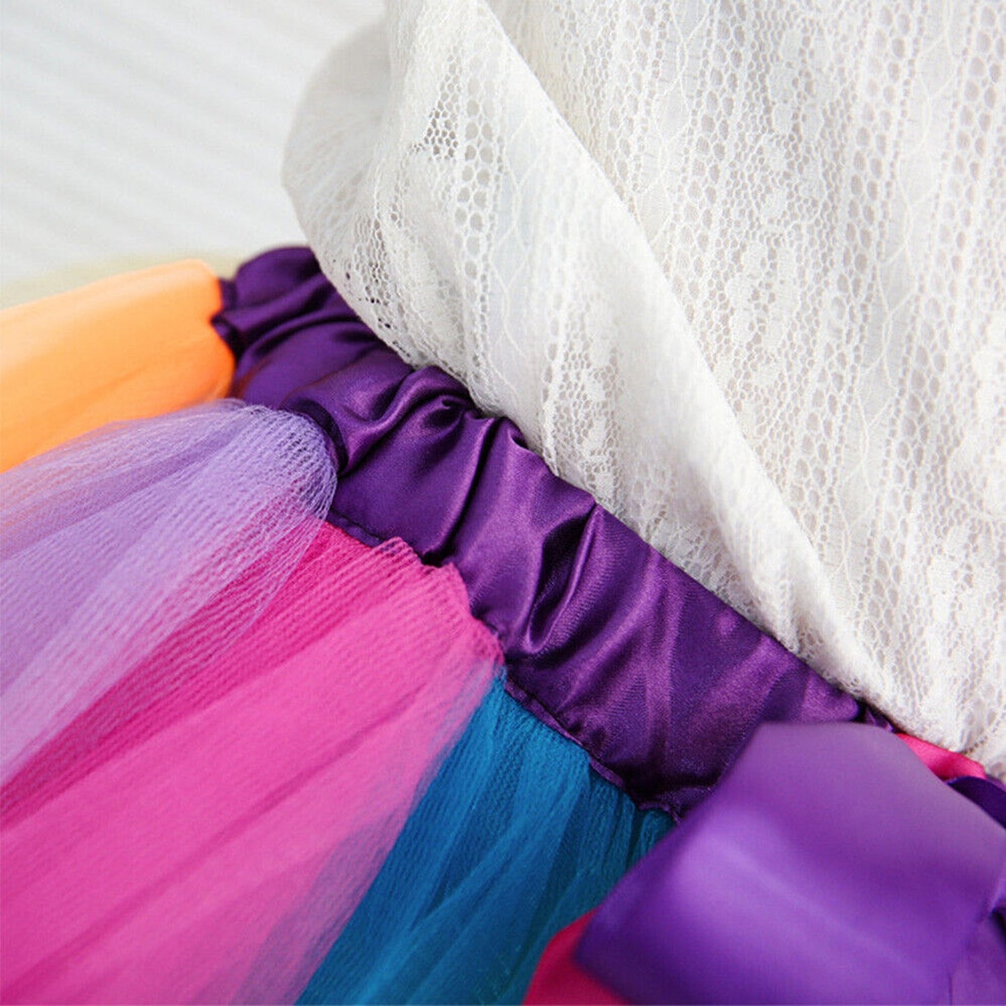 Rainbow Tutu Skirt for Girls Ballet Dance Princess Costume
