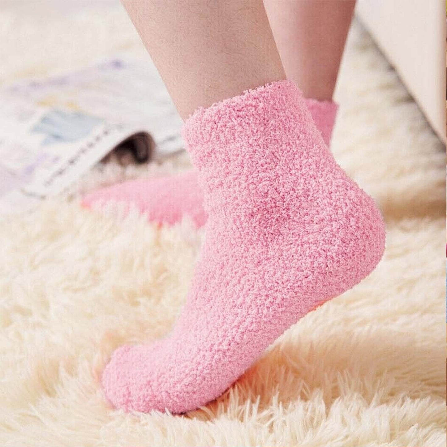 3 Pairs Cozy Winter Warm Socks for Bed and Home