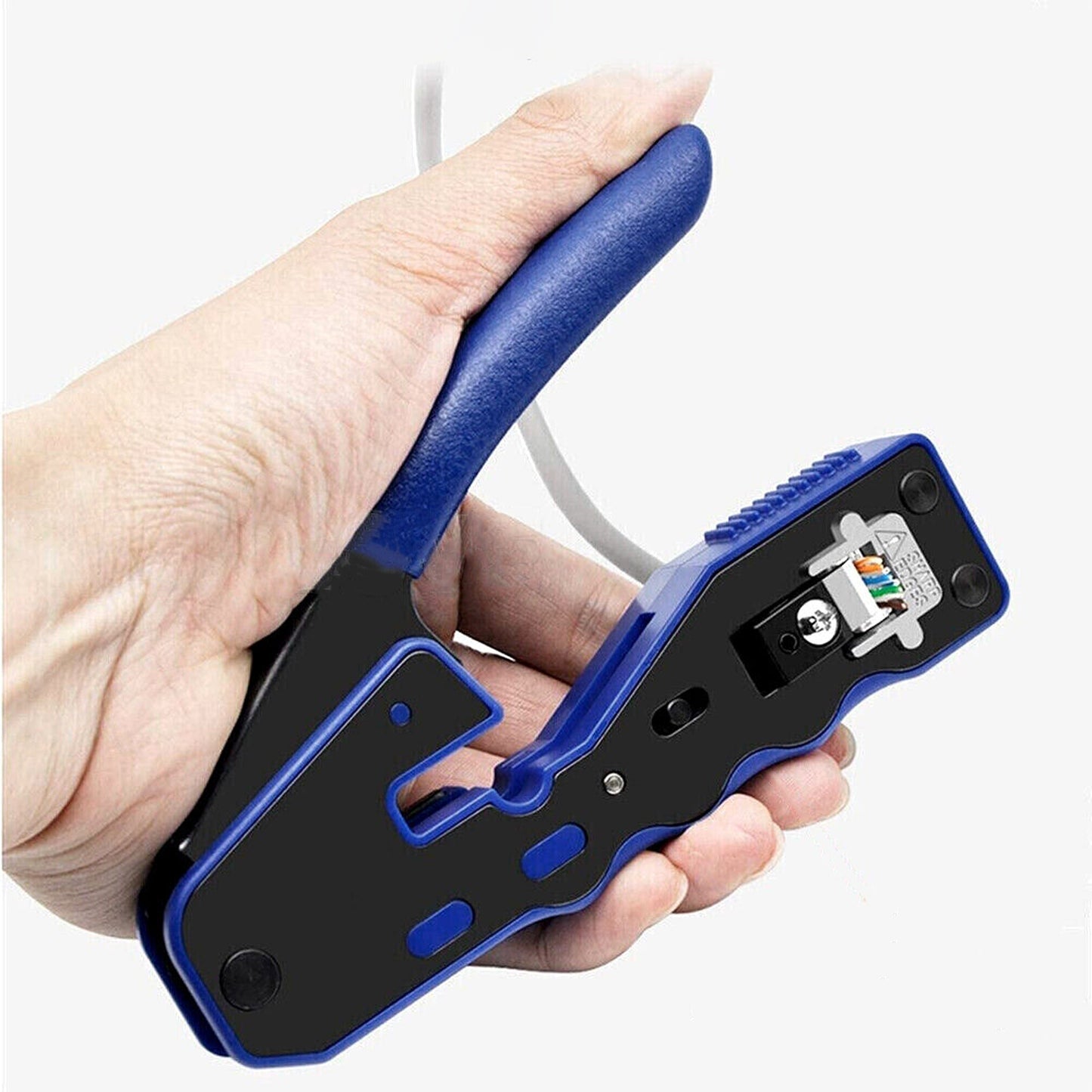 Network Crimper Tool RJ45 Pass Through Cable Connector