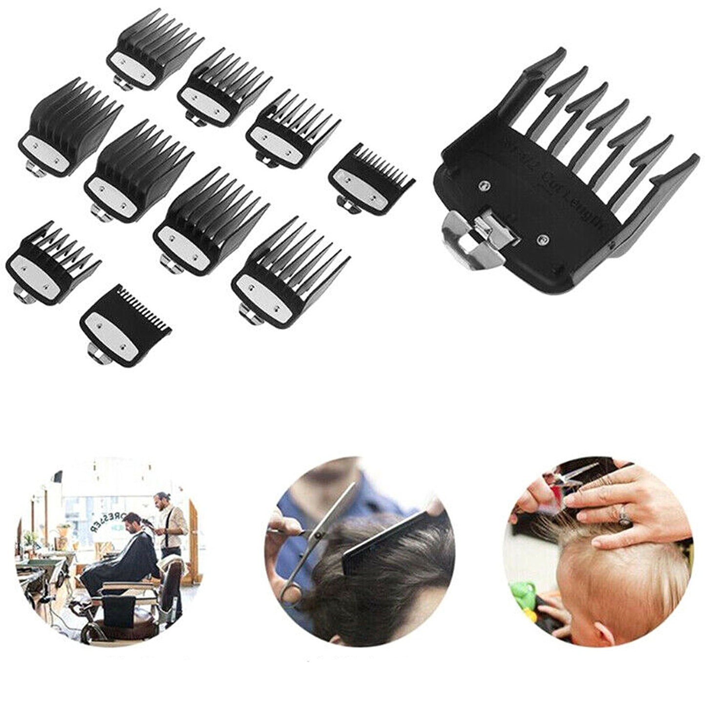 Hair Clipper Attachment Combs Trimmer Guide Limit Combs 10pcs