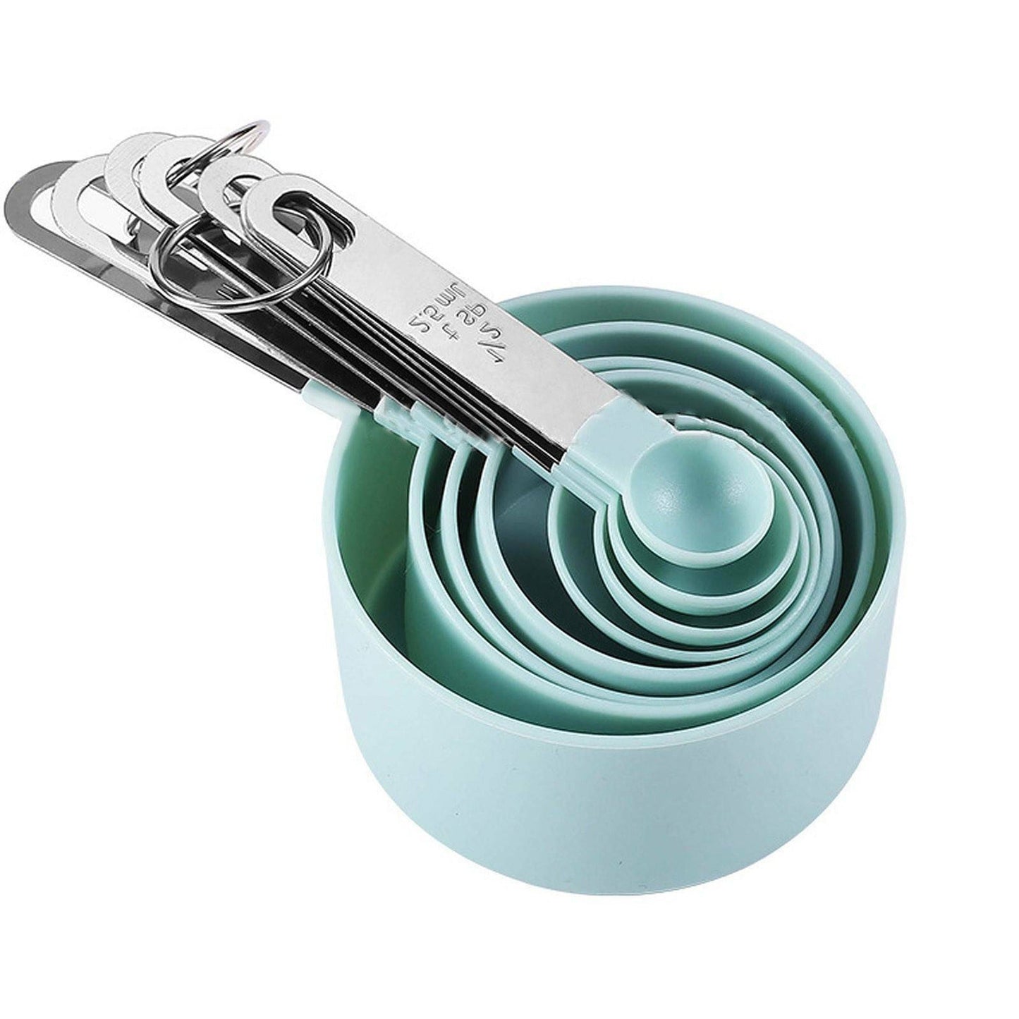 8pcs Stainless Steel Kitchen Measuring Cups and Spoons Set