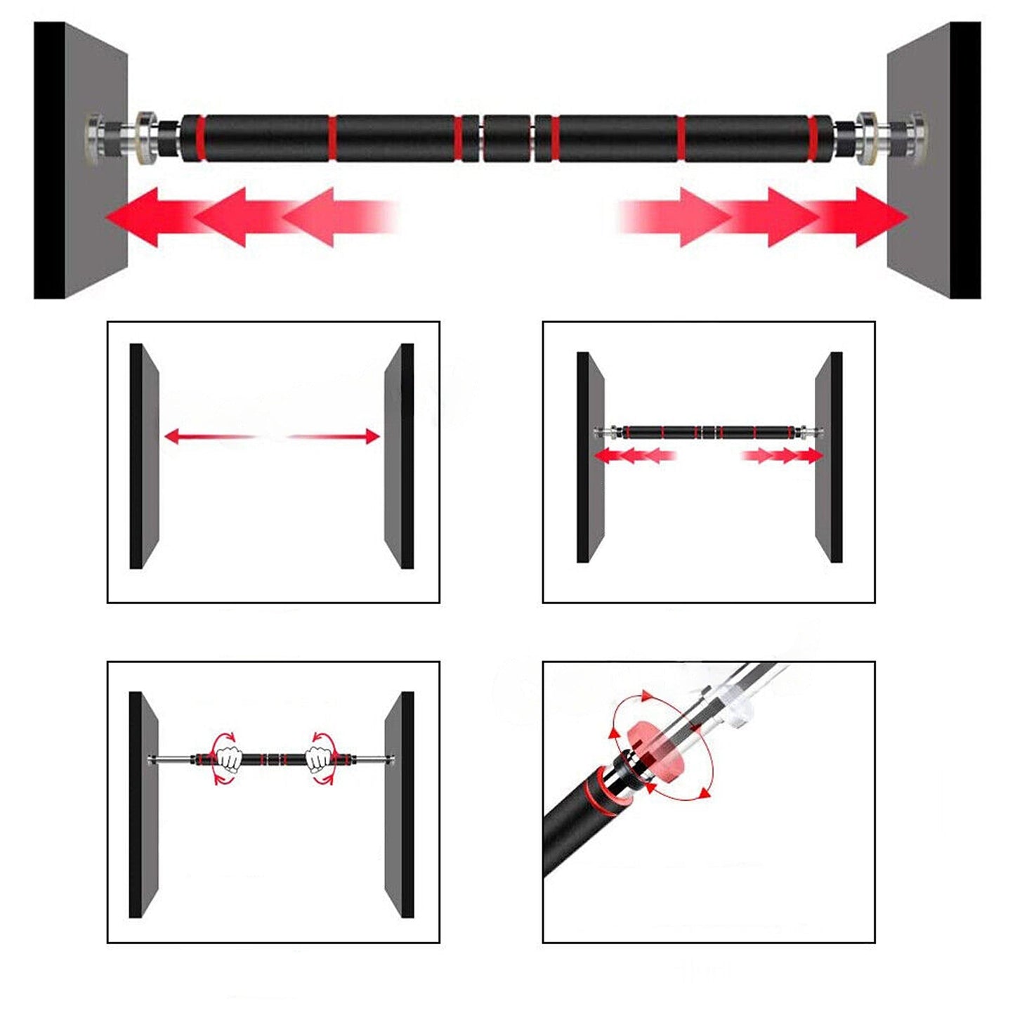 Doorway Fitness Chin Up Bar Instant Pull-Up Exercise Sport Gym