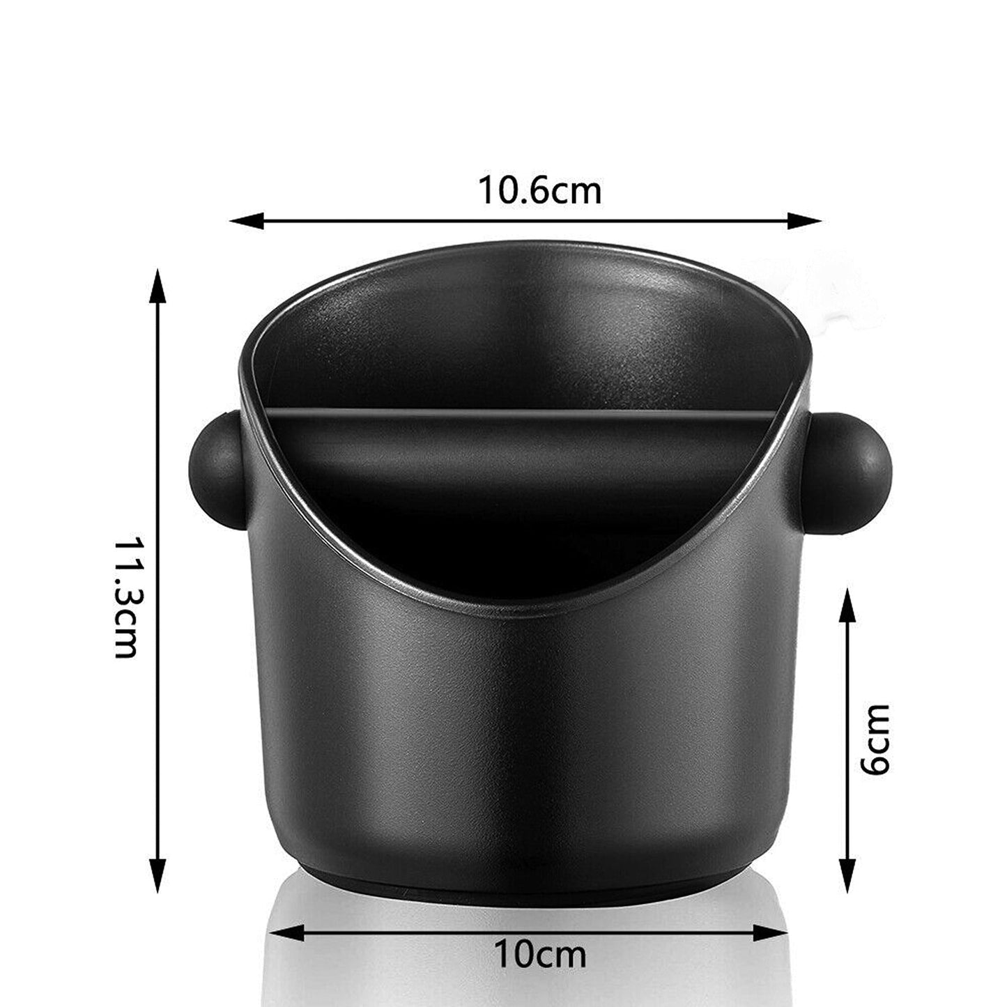 Espresso Coffee Grinds Knock Box Black Waste Container