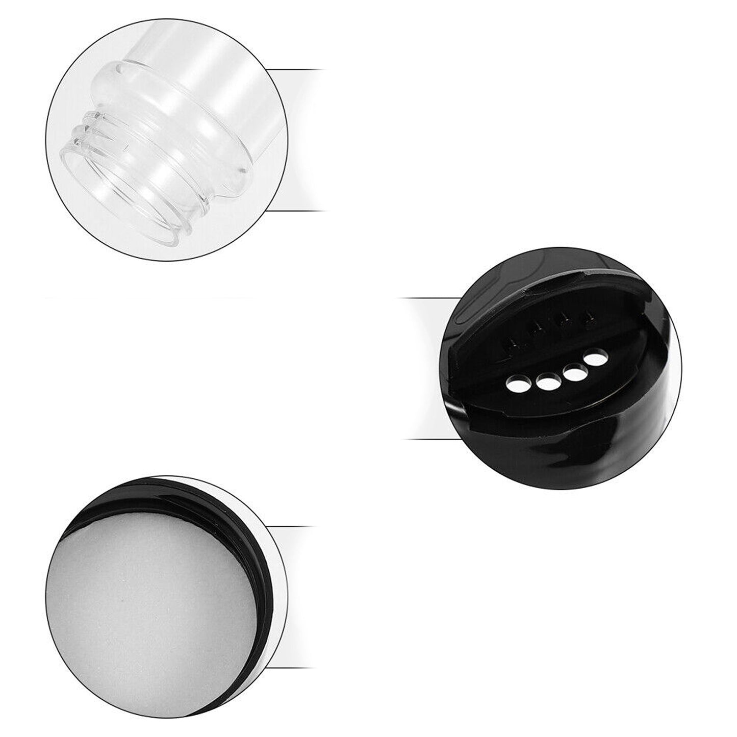 Herb and Spice Clear Storage Jars with Shaker Lids 100ML