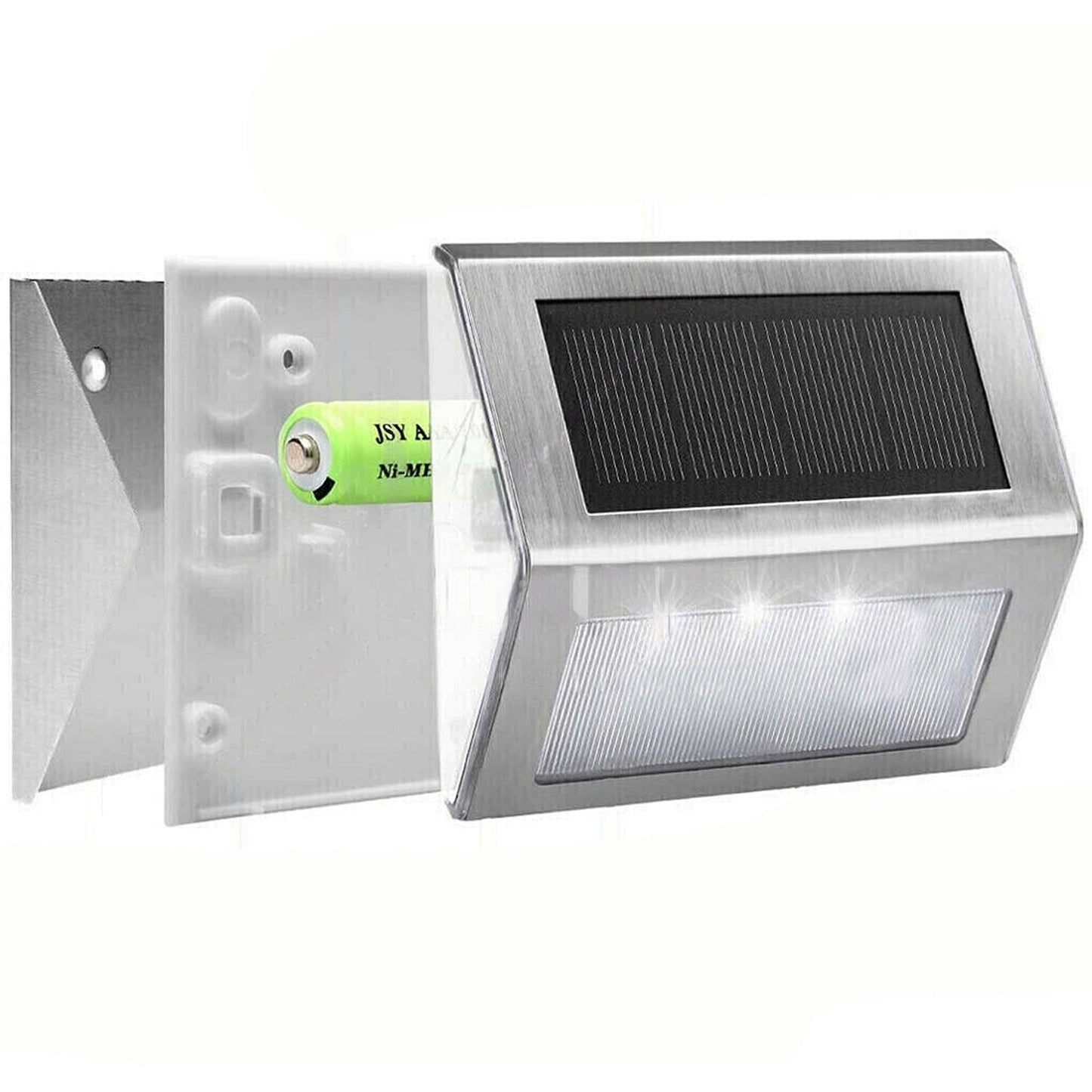Garden Solar Powered LED Lights Outdoor Deck Step Fence Pathway