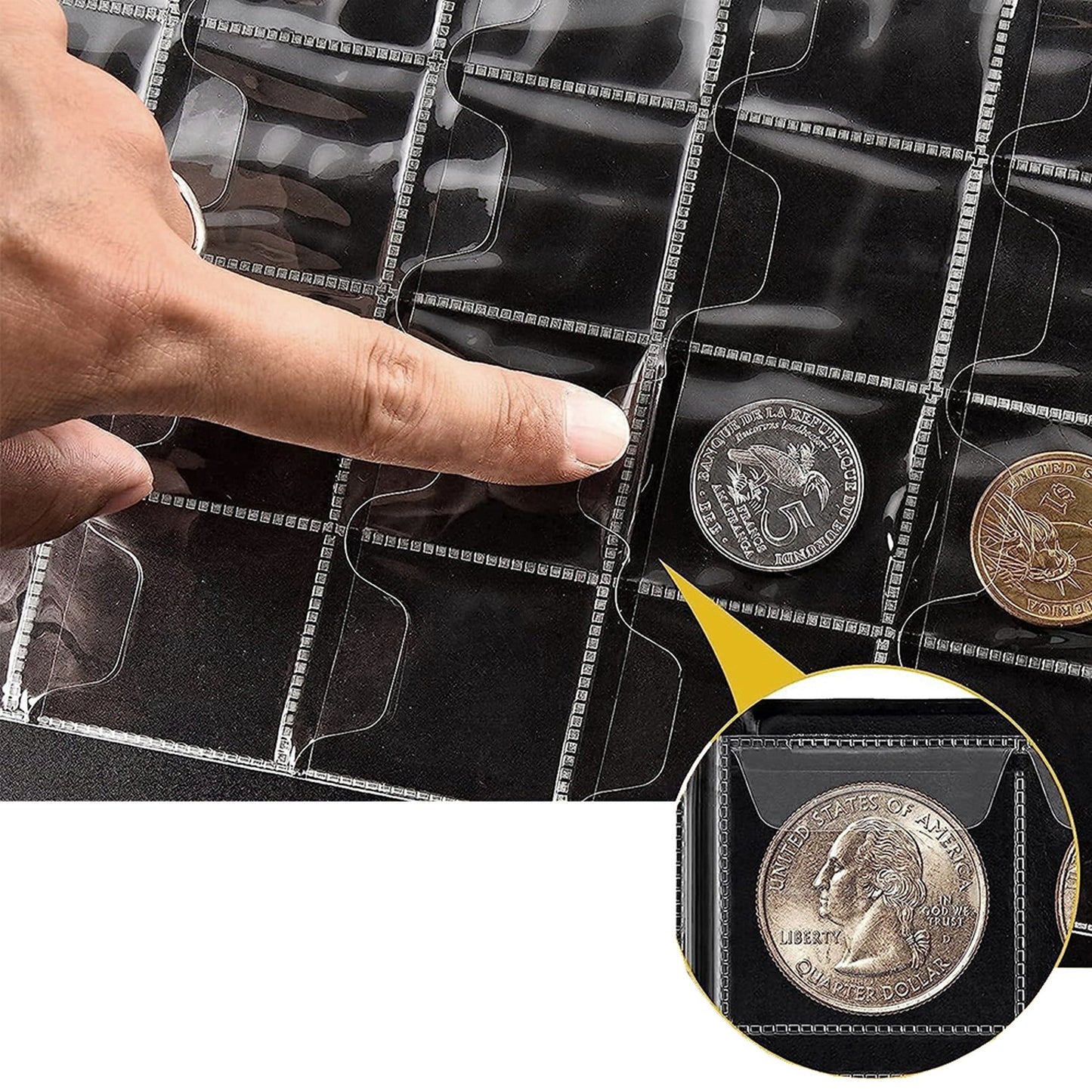 10pcs Money Collection Coin Holder Storage Penny Album