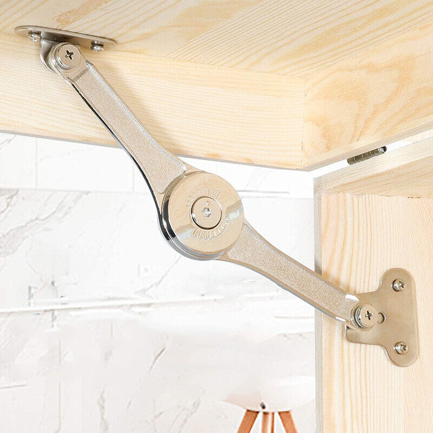 2pcs Soft Close Lid Support Hinge for Wardrobe and Flap Doors