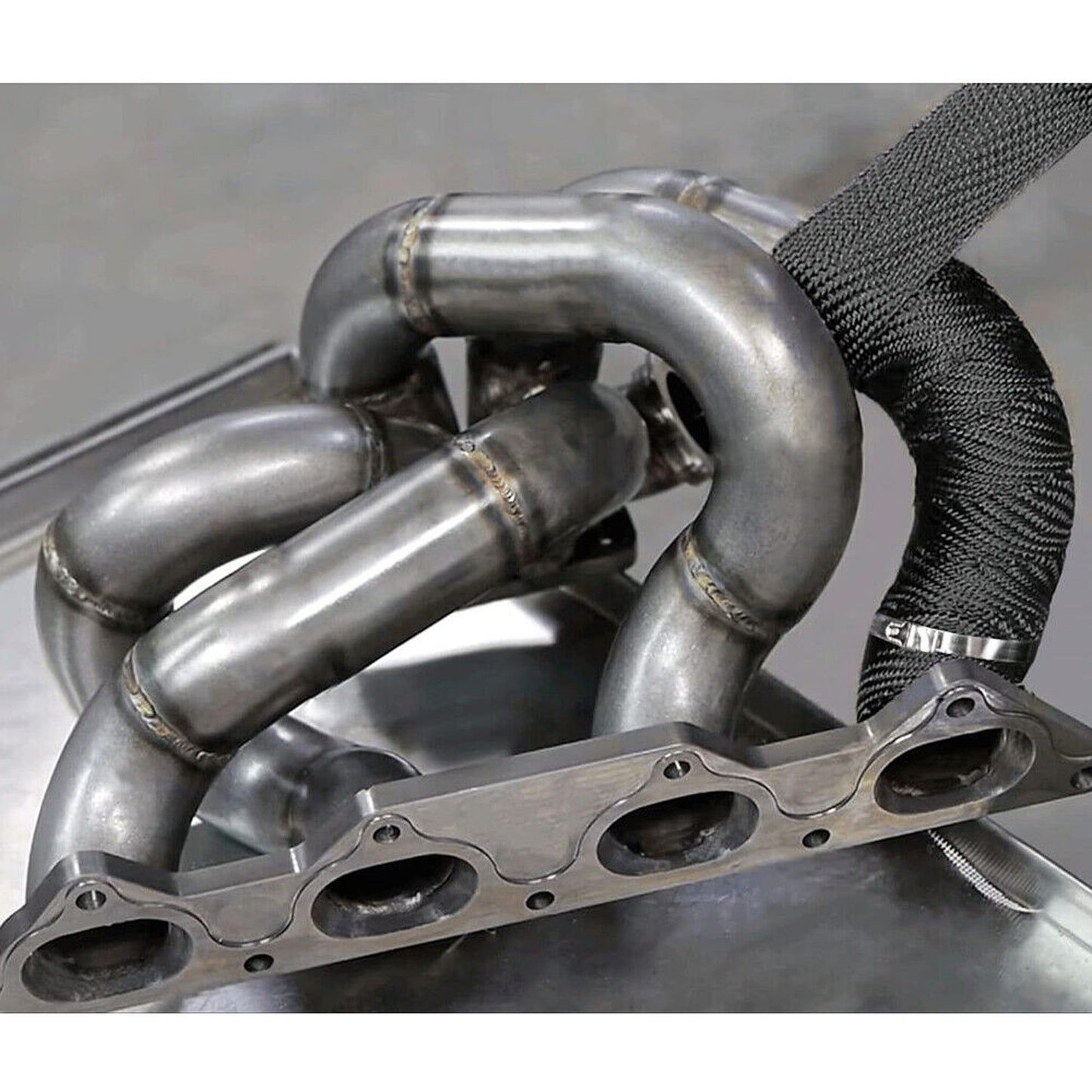 Exhaust Heat Wrap Resistant to 2000F with 10 Stainless Ties Black