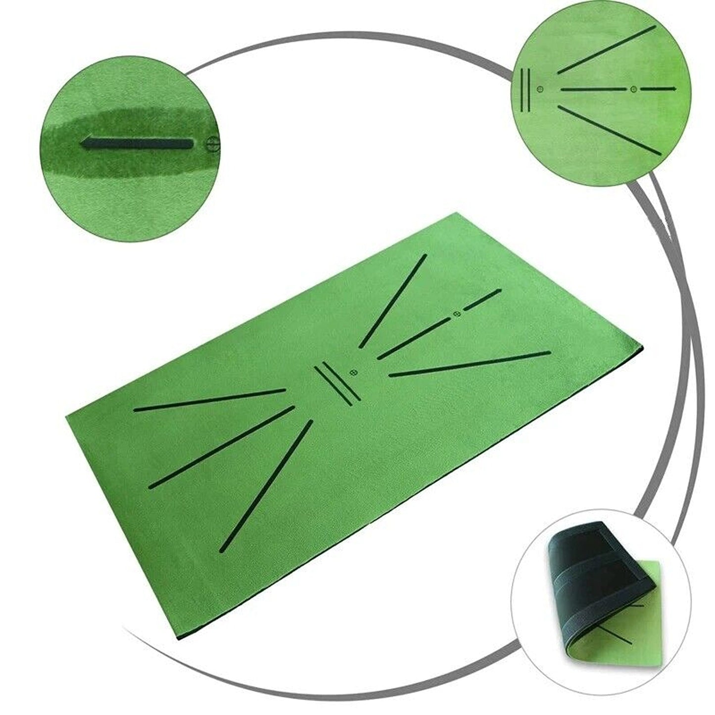 1 Set Golf Training Mat Set for Swing Detection Practice