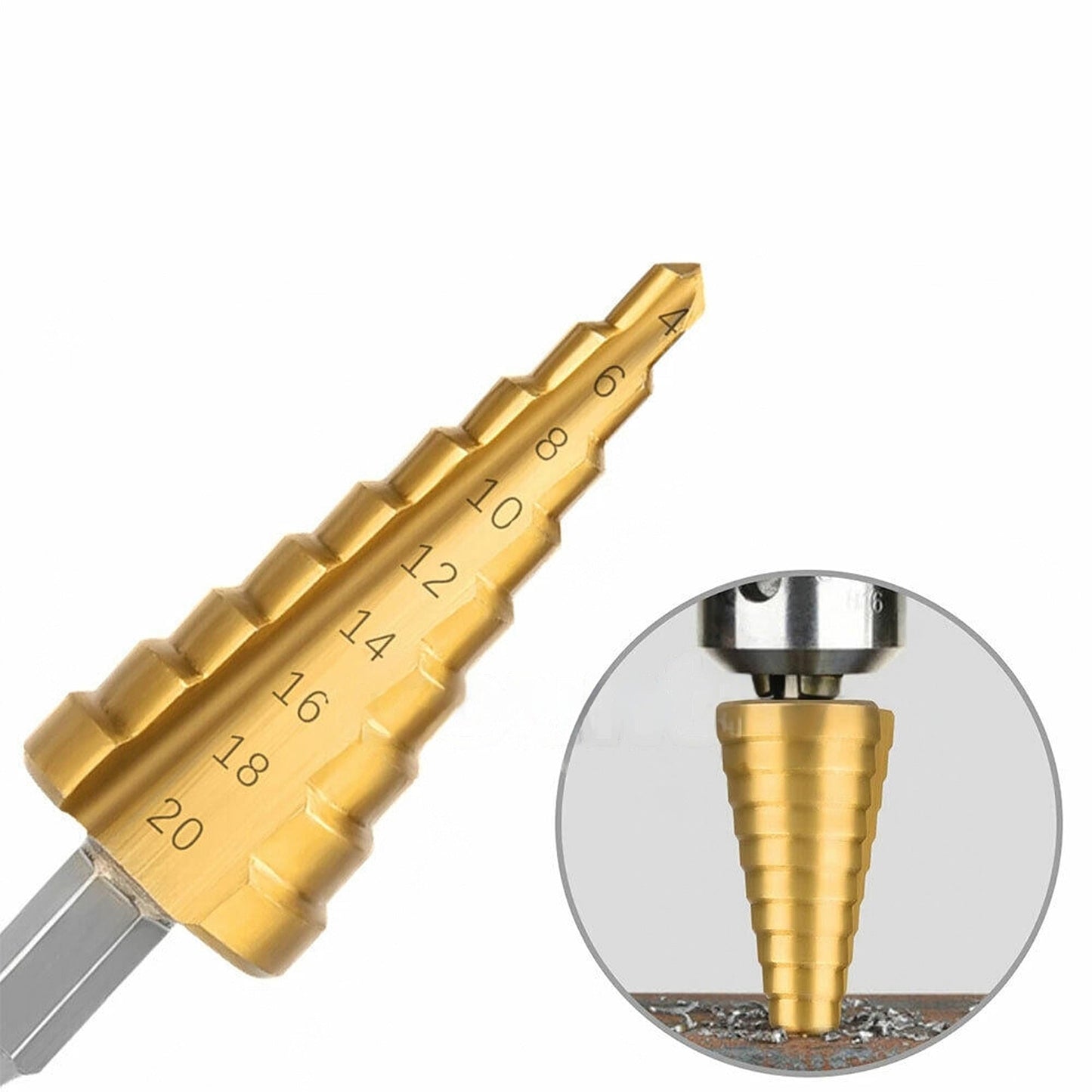3pcs Titanium Steel Large Step Drill Bit Cone Hole Cutter Set