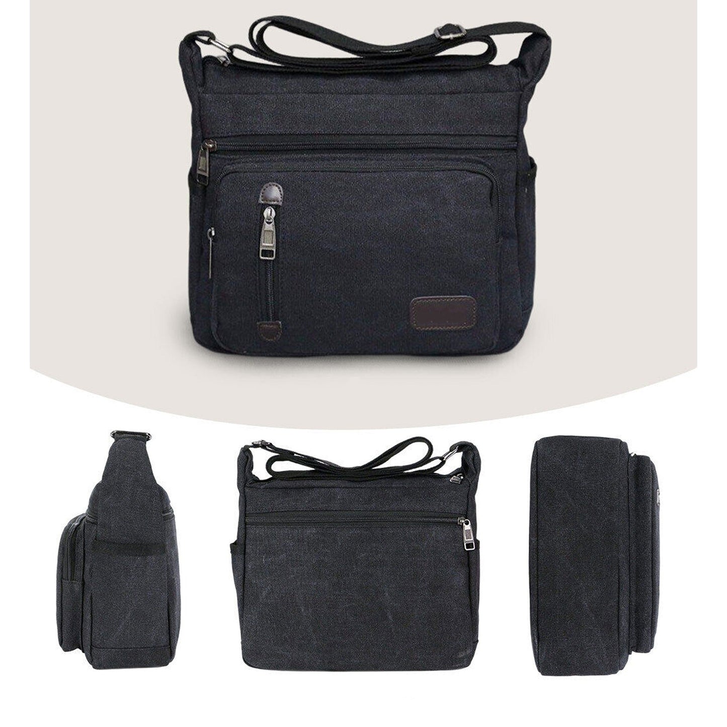 Canvas Messenger Bag for Men Retro Shoulder Crossbody