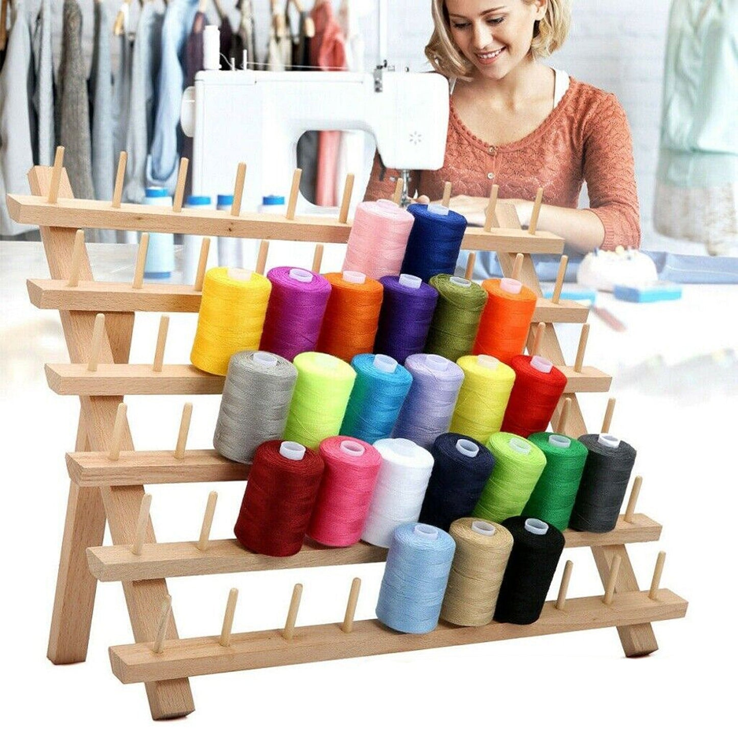 Craft Organizer Foldable Embroidery Thread Holder Sewing Rack