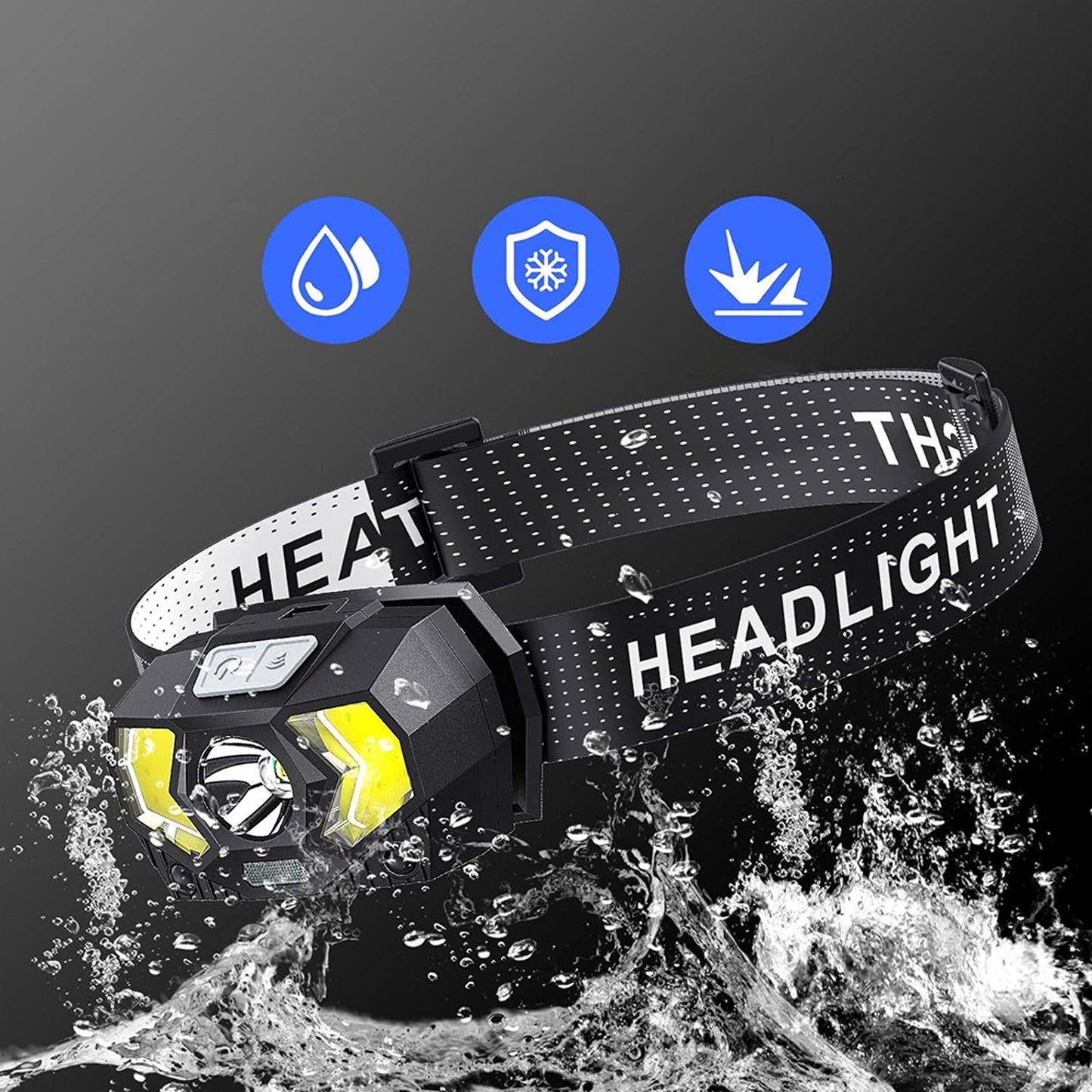 Camping Headlamp Rechargeable LED Torch Flashlight COB Lamp