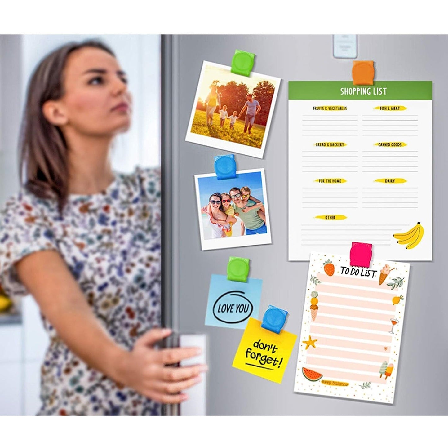 Magnetic Note Photo Hanger Hooks Strong Magnet Metal Clamp