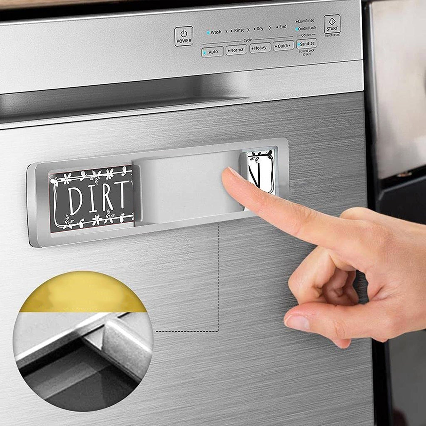 Simple Indicator Magnet for Dishwasher Clean or Dirty Sign