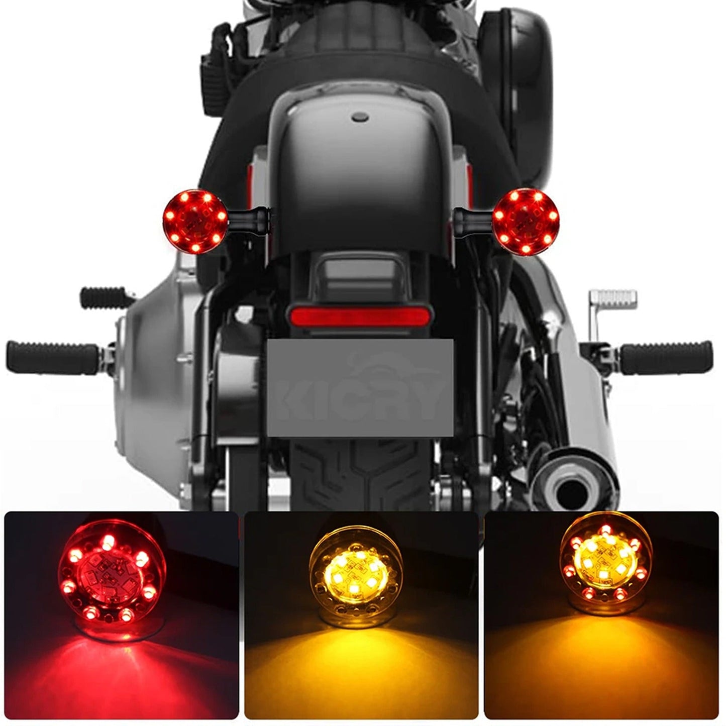 4pcs Indicator Light Motorcycle LED Tail Brake Turn Signal Lamp