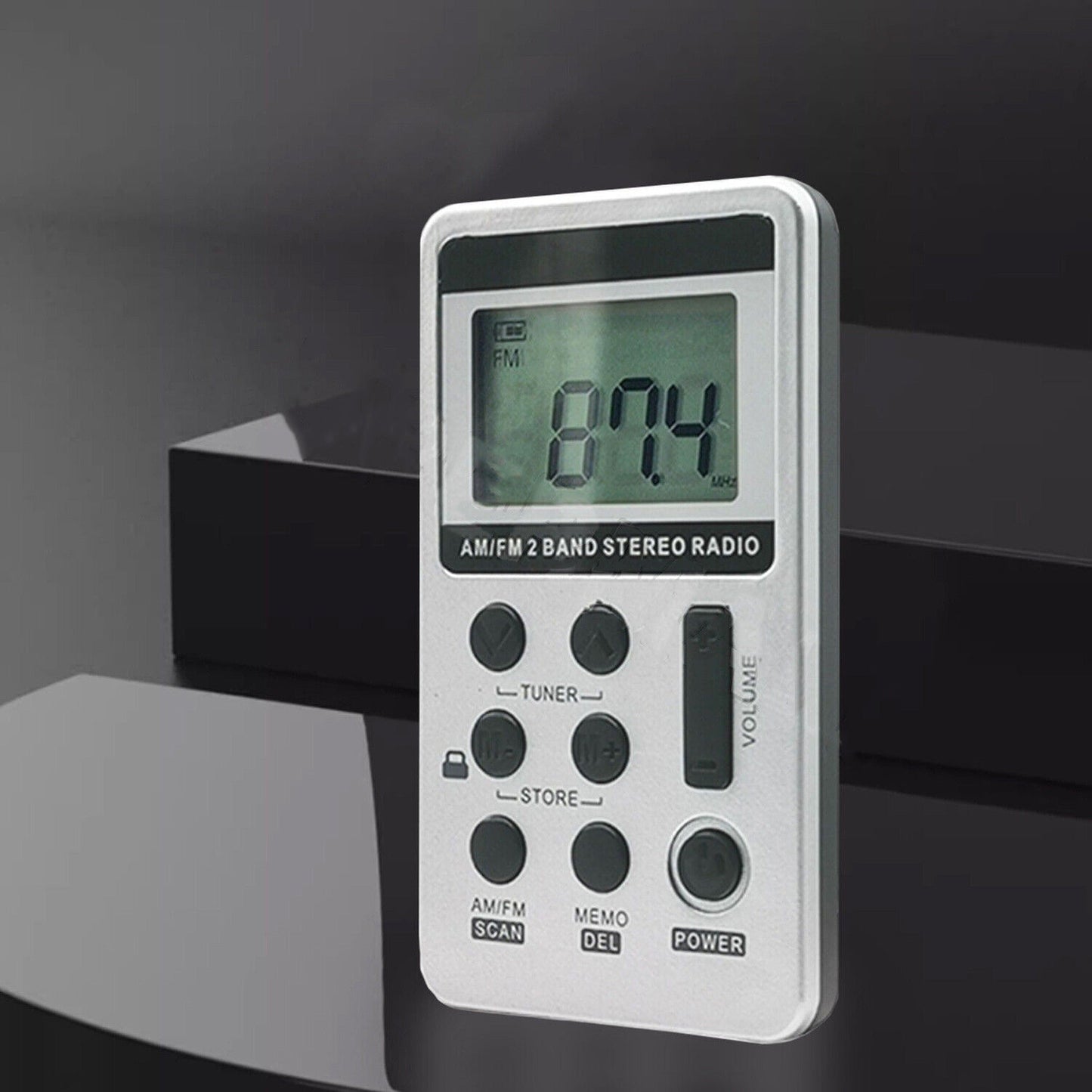 Portable AM/FM Radio Pocket Receiver with Earphone and USB Charging