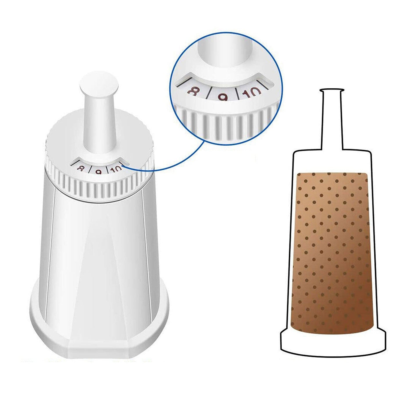 4-Pack Water Filter Cartridge Compatible with Breville Coffee Machines