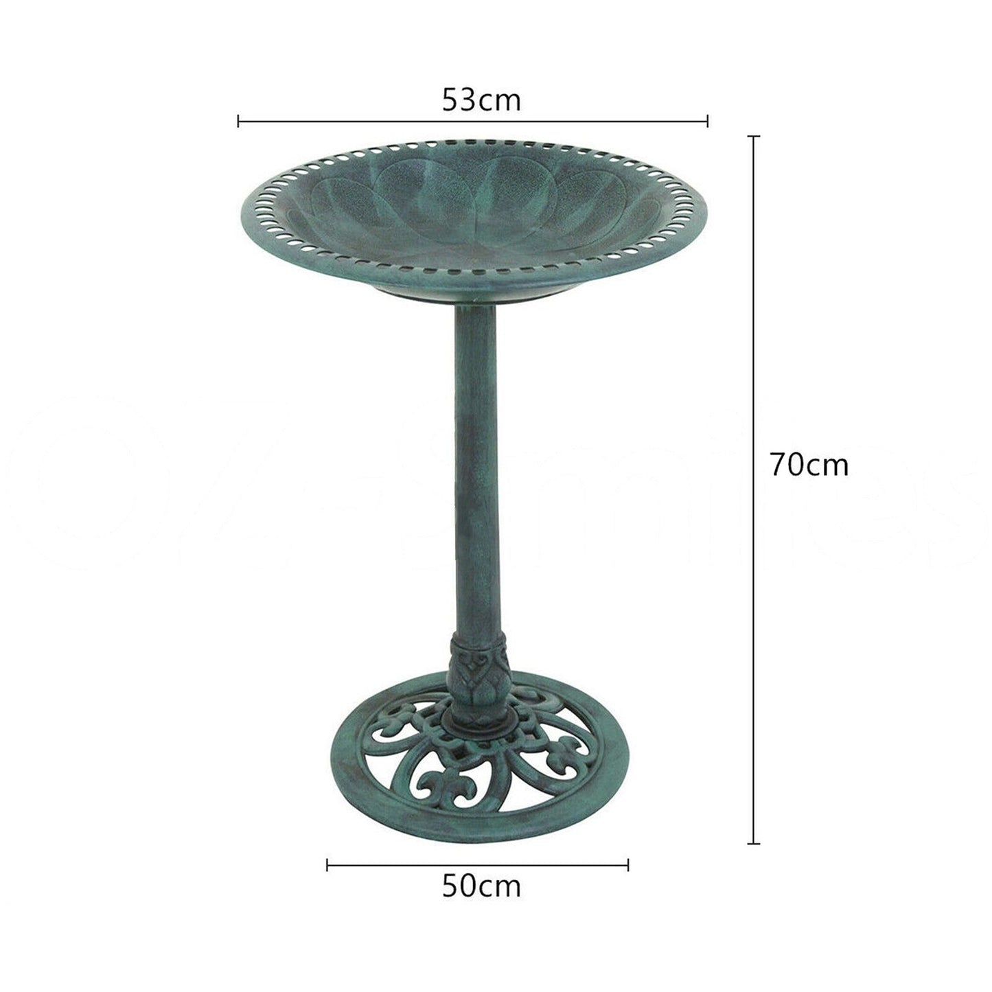 70cm Garden Bird Bath Wash Ornament with Feeder Statue