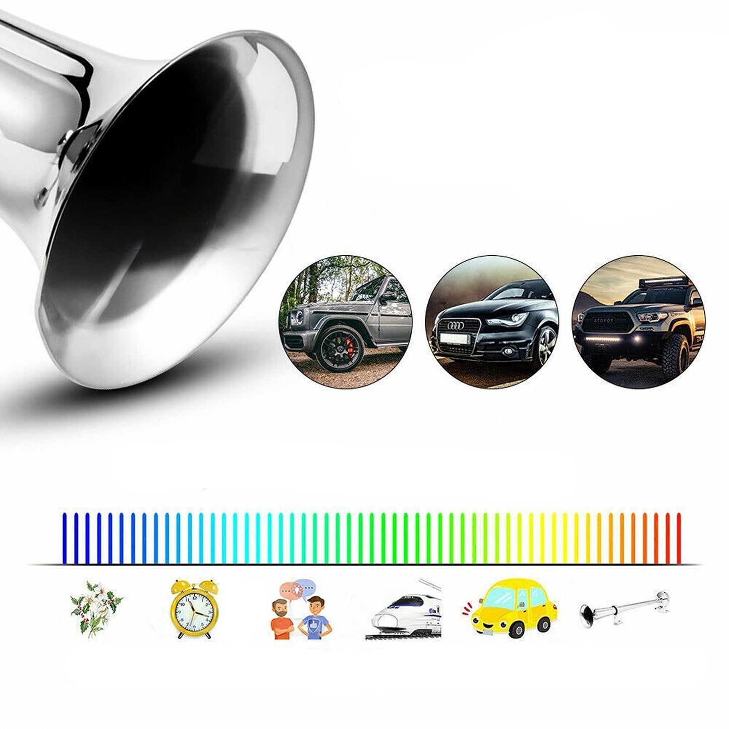 Single Trumpet Air Horn Kit for Truck Mega Train Compressor