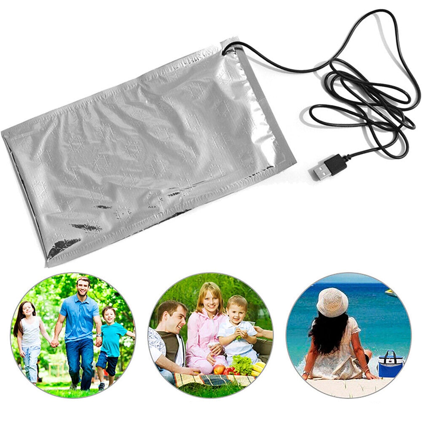 Thermal Food Heating Plate Lunch Bag Milk Bottle Thermostat for Picnic Camping