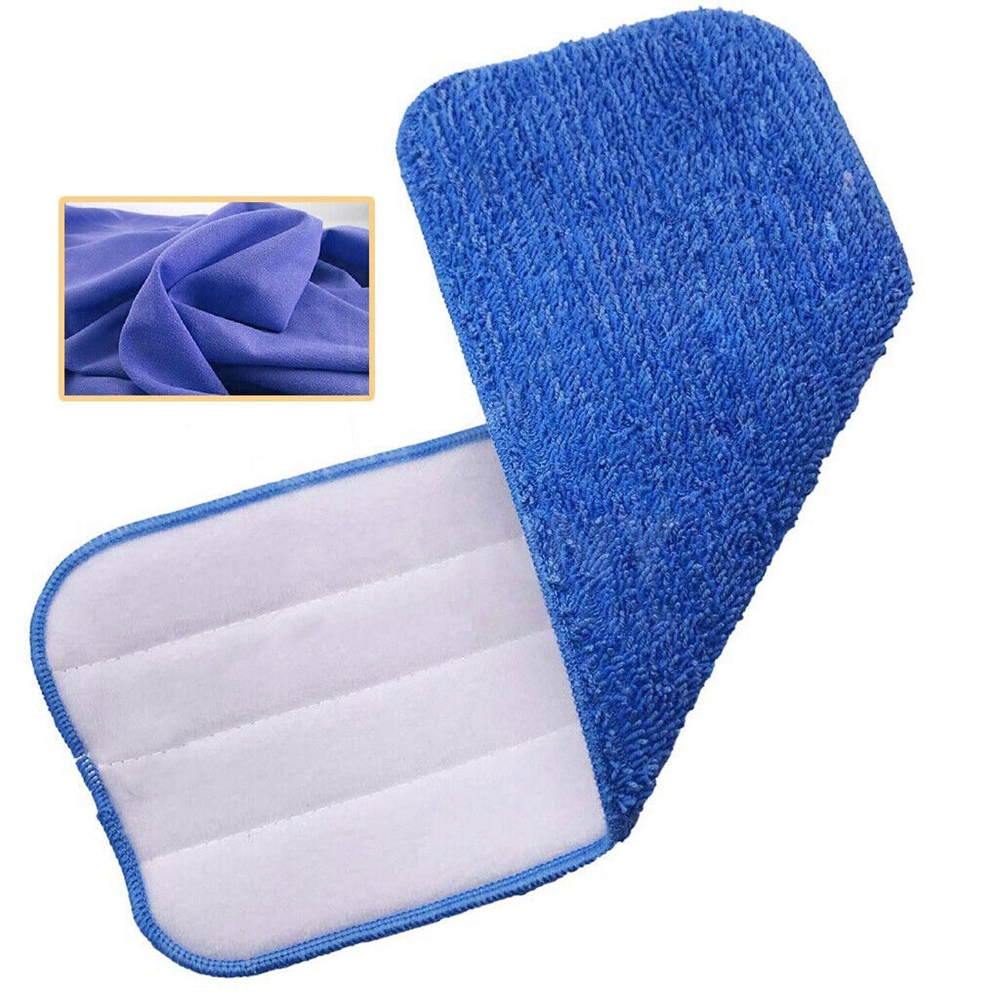 2pcs Microfiber Flat Mop Head Refills Absorbent Cleaning Pads