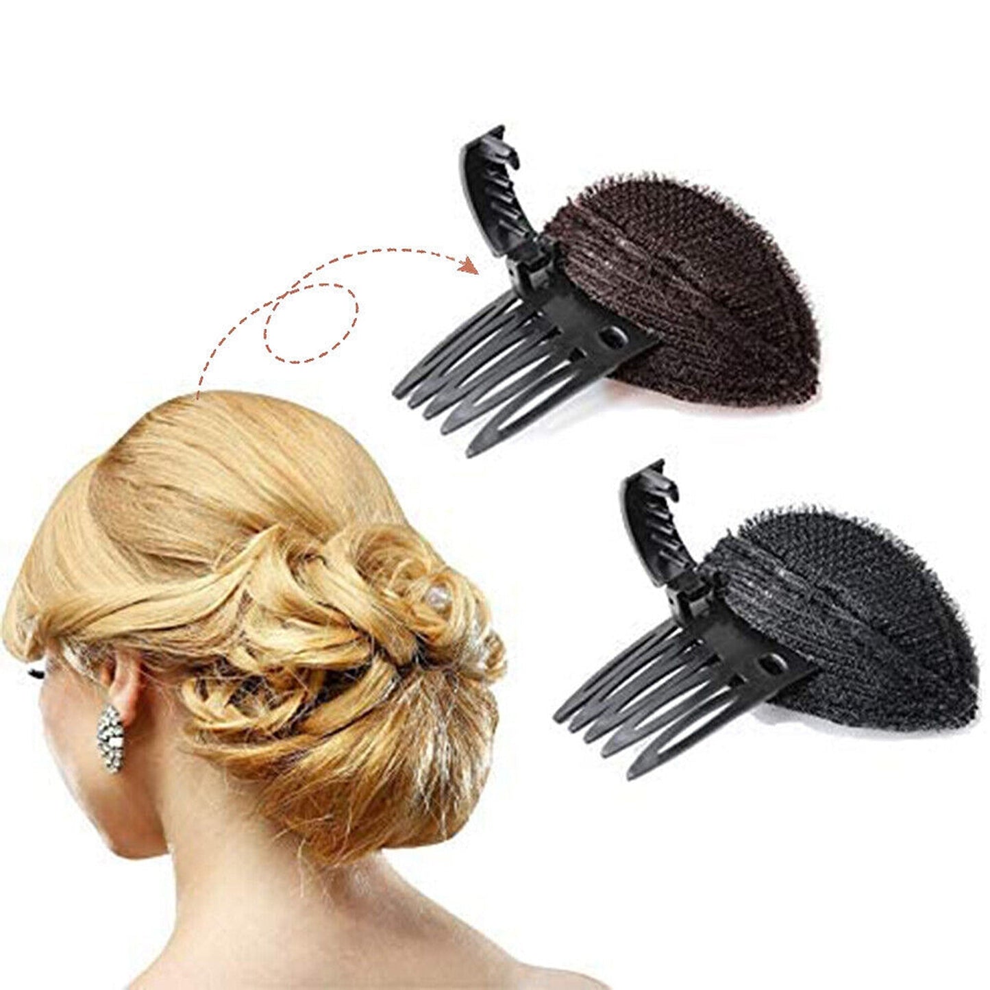 2pcs Hair Volumizing Fluffy Puff Sponge Pad for Hairstyling