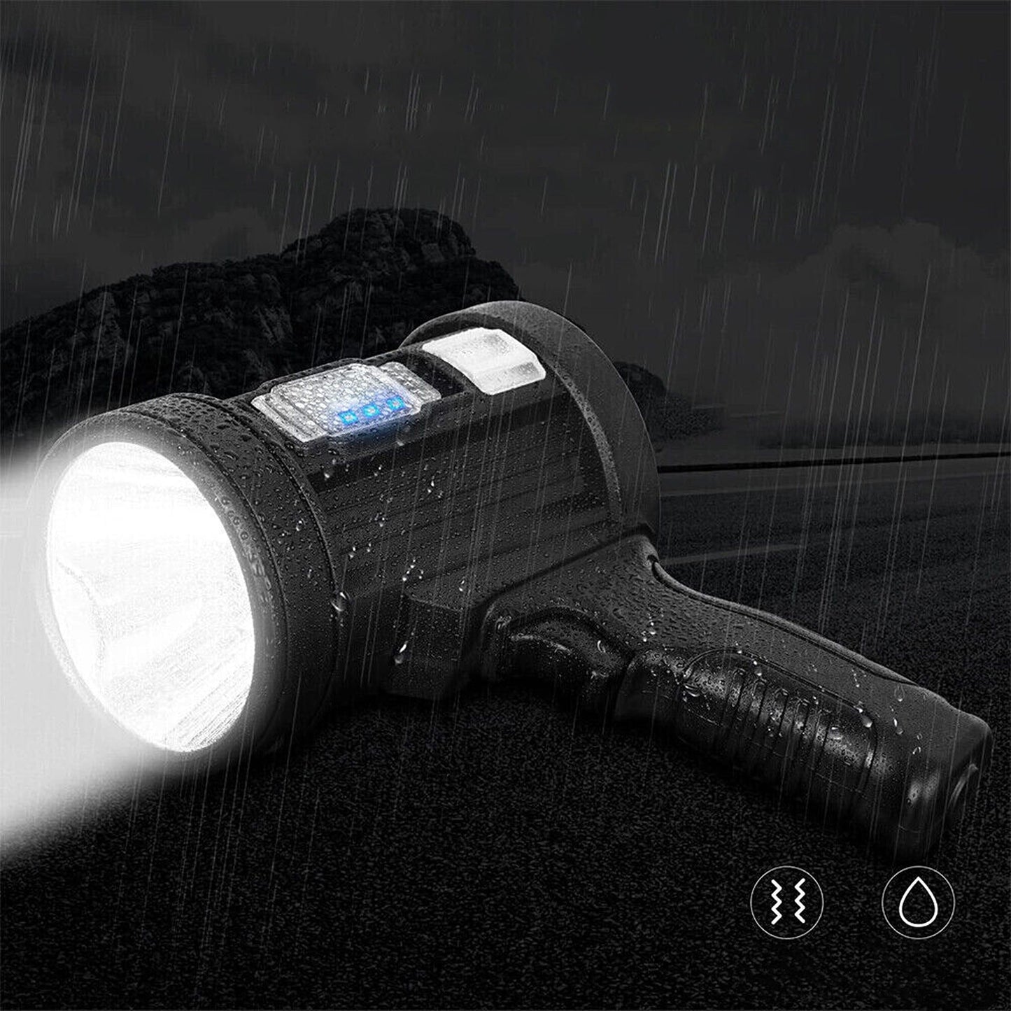 High Lumen 200000 Torch Rechargeable LED Flashlight for Camping