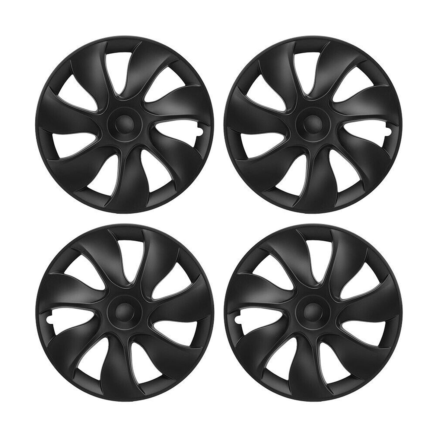 Matte Black Hub Caps for 2021-2023 Tesla Model Y 19inch 4pcs