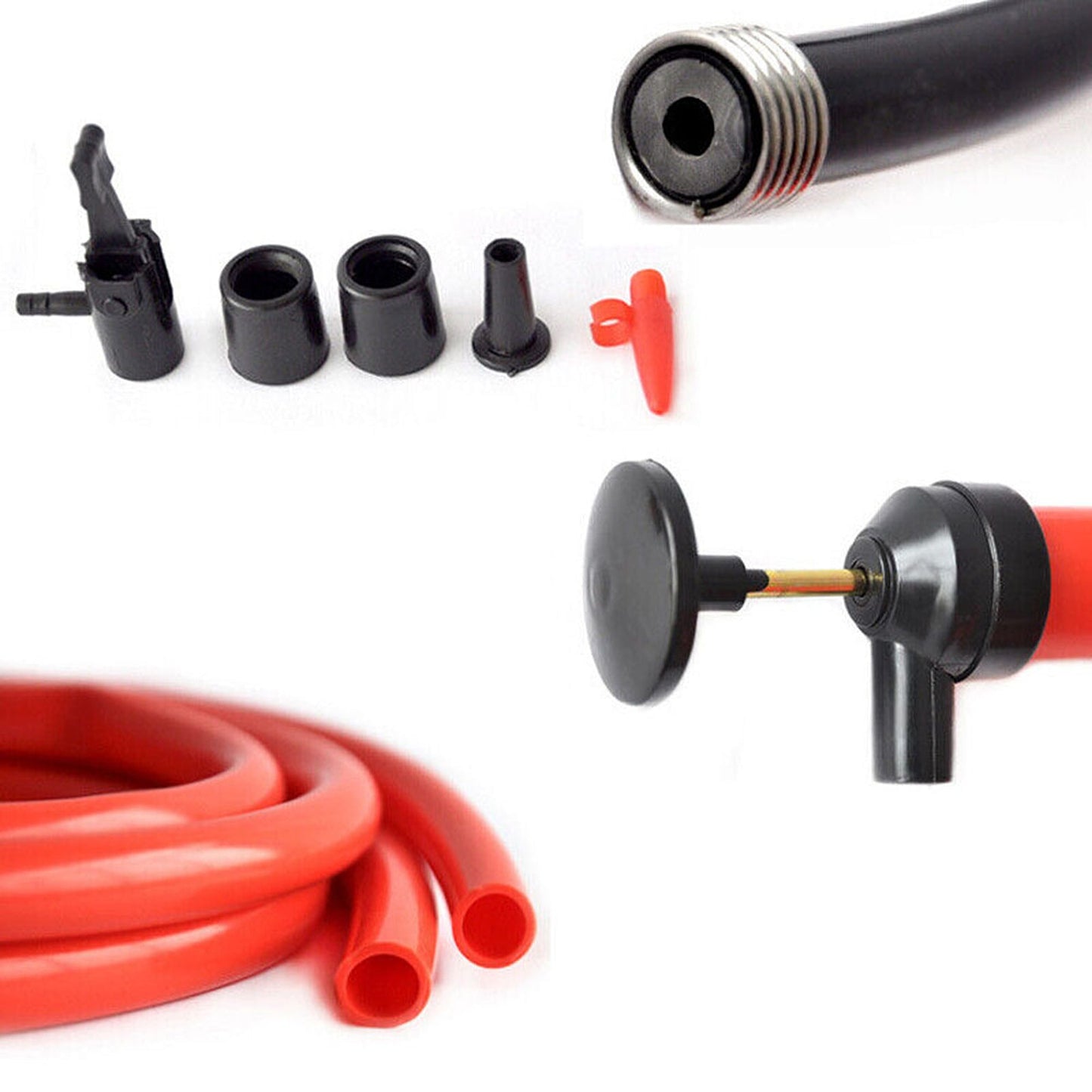 Hand-Operated Car Fuel Transfer Siphon Pump Kit for Gas and Oil