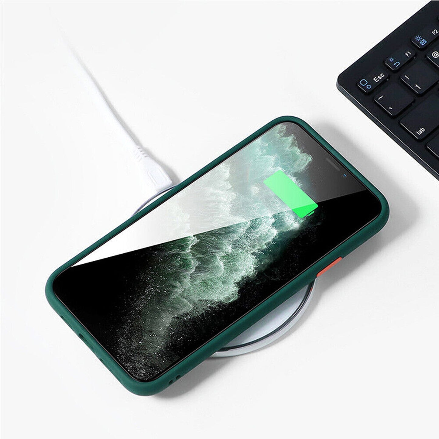Dark Green Bumper Case Cover Clear Silicone Matte For iPhone 11 Pro Max XS XR 7 8