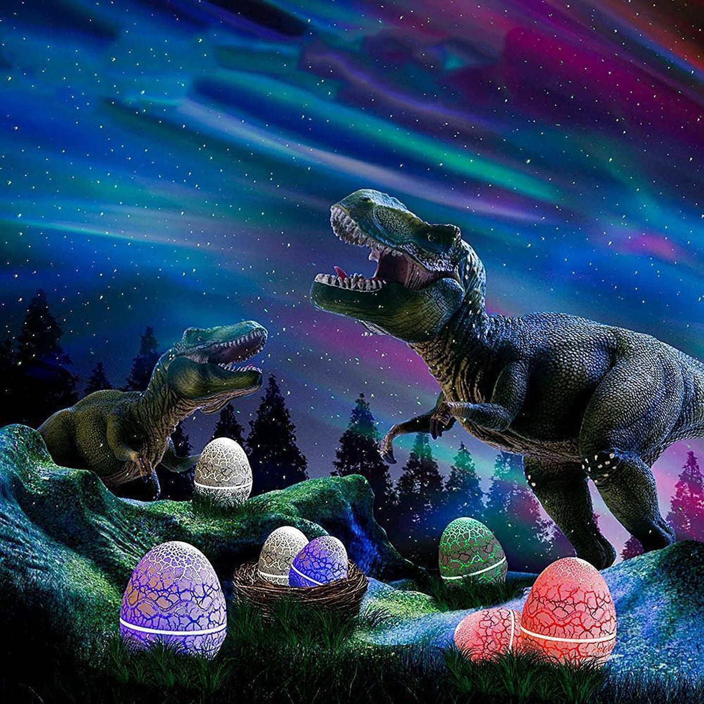 Galaxy Star Wireless Projector with Dinosaur Egg Design and Music Player