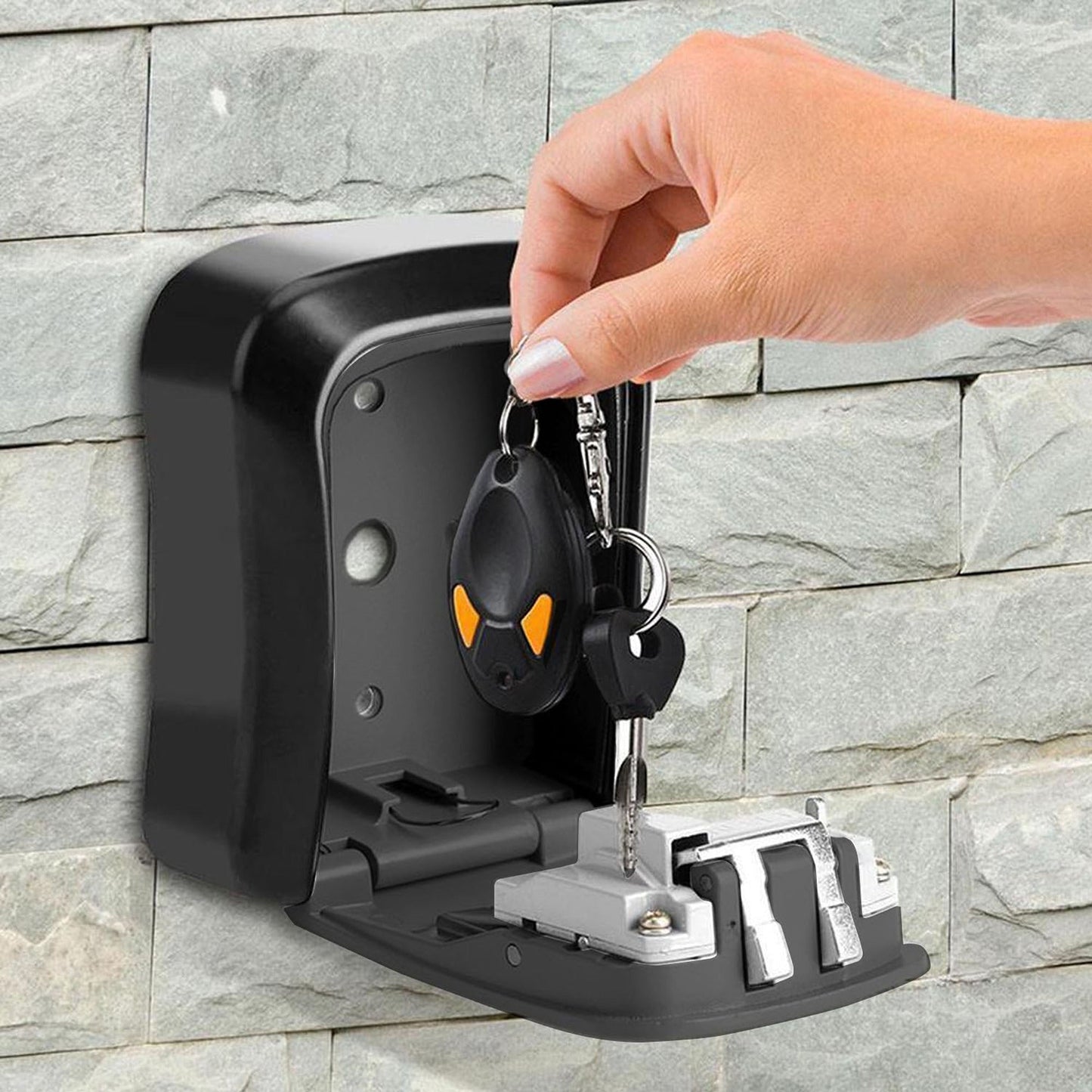 Outdoor Home Security Wall Mounted Key Safe with Combination Lock