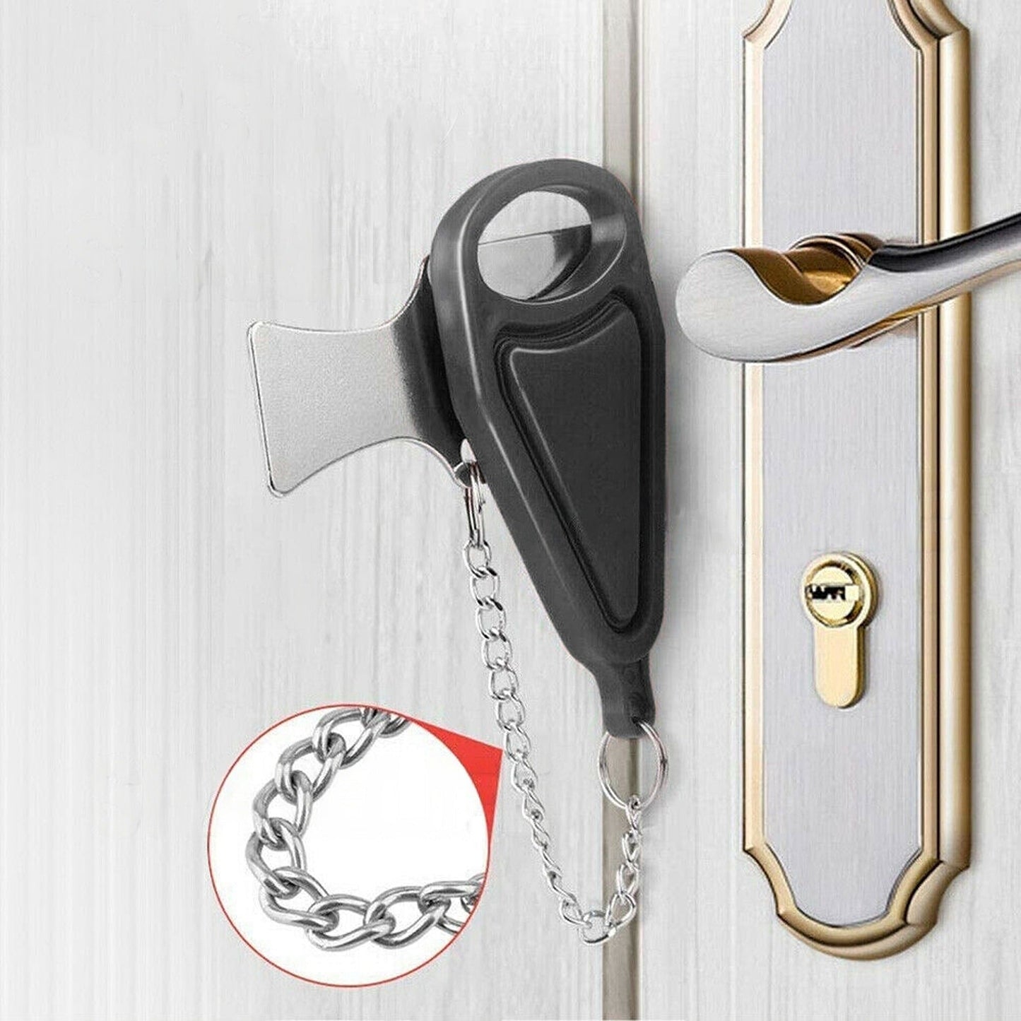 Secure Portable Door Lock Travel Safety Hardware for Hotel and Home