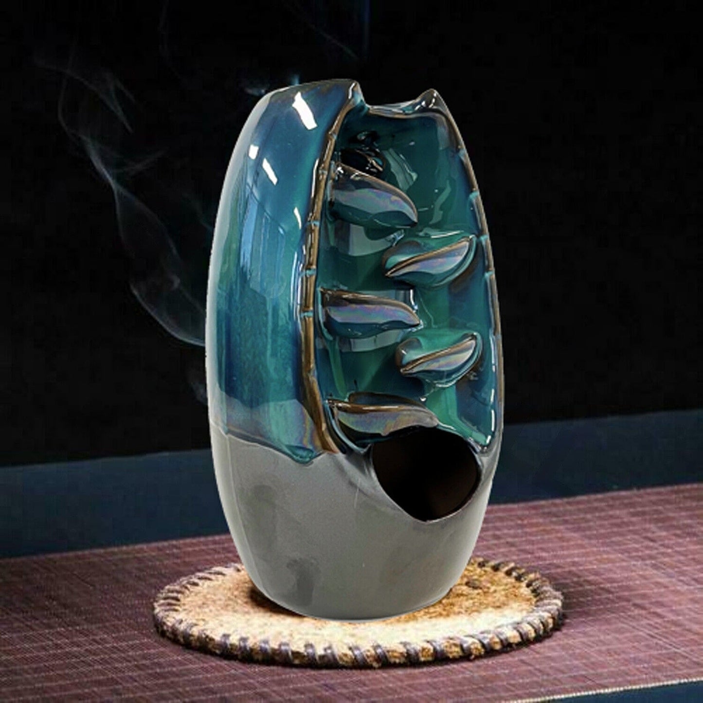 Mountain Waterfall Smoke Backflow Incense Burner with 100 Cones