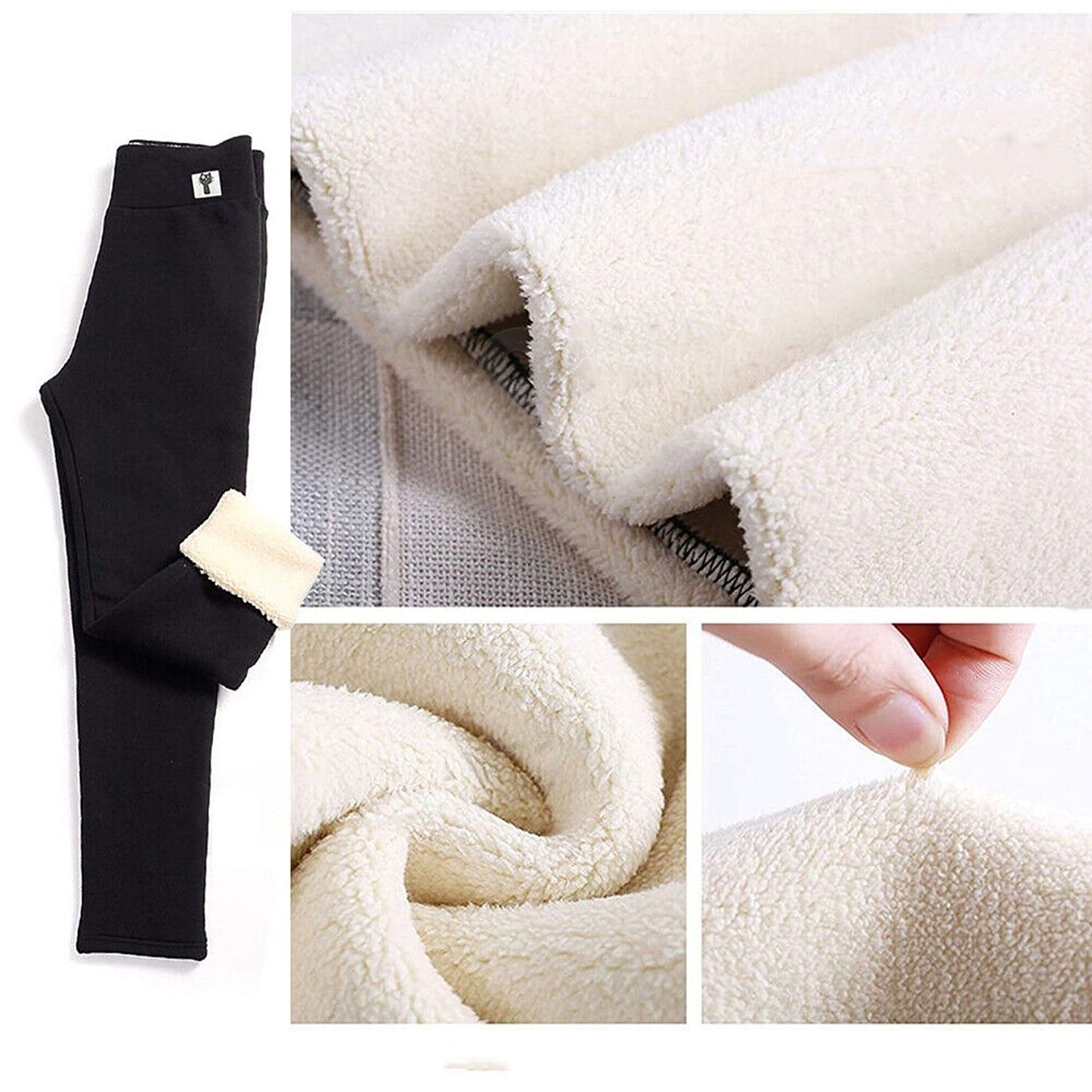 Thermal Fleece Leggings for Women Winter Thick Warm Stretchy Pants