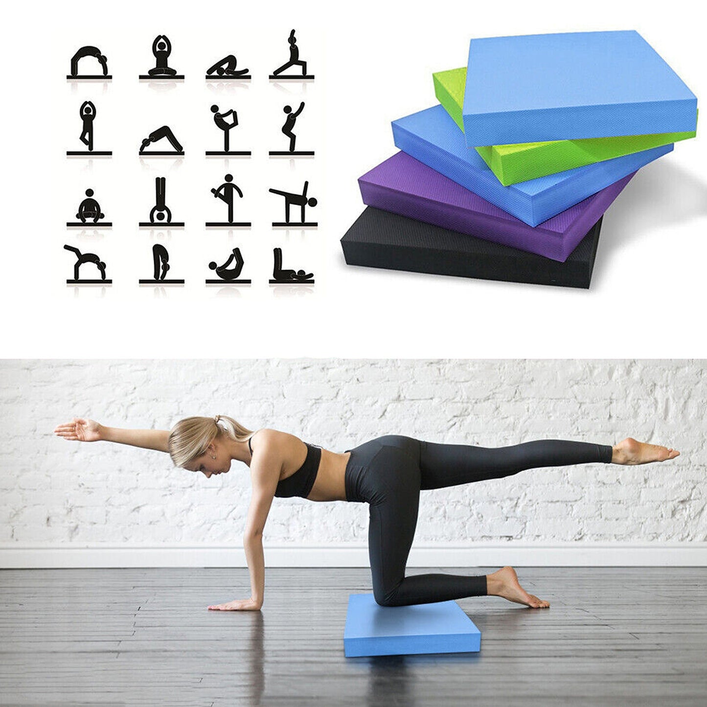 Thick TPE Yoga Mat for Physical Therapy and Balance Foam Pad