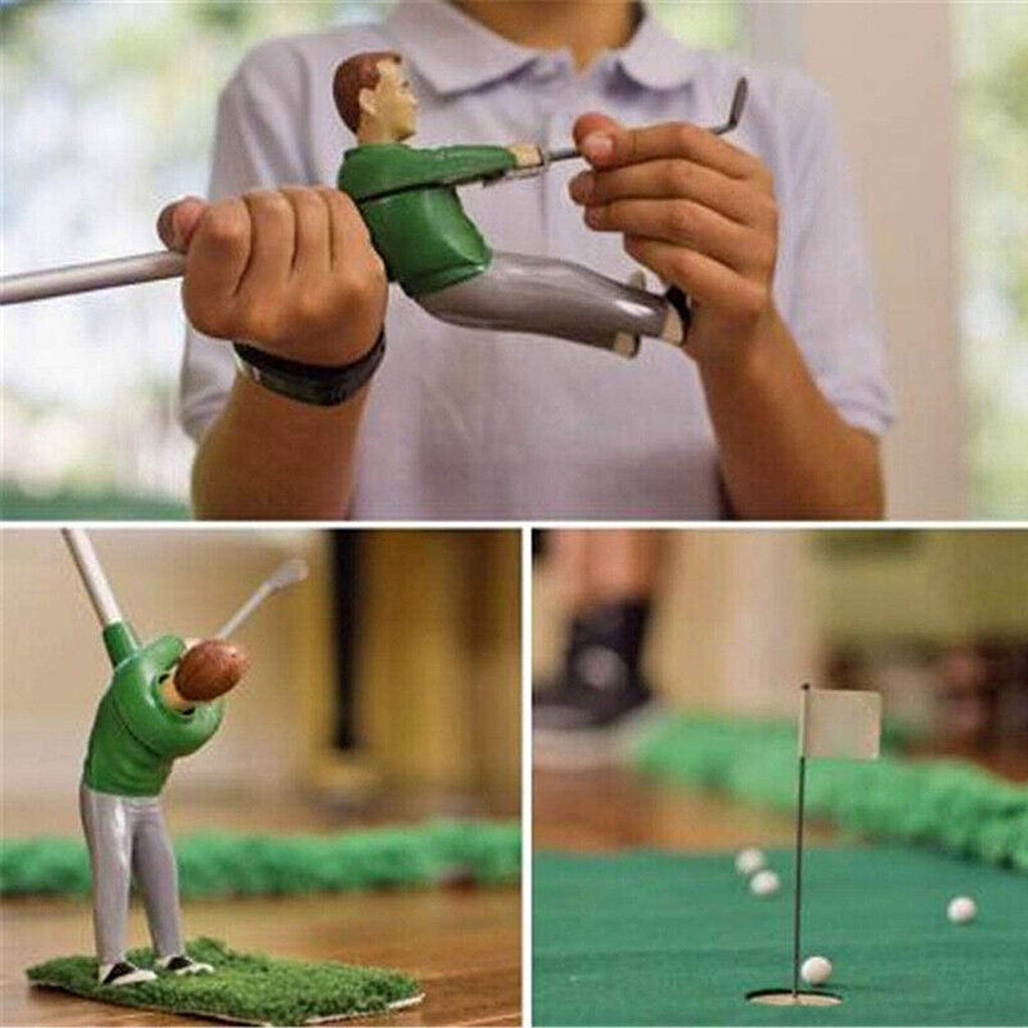 Indoor Miniature Golf Set Golfing Man Game for Home Entertainment