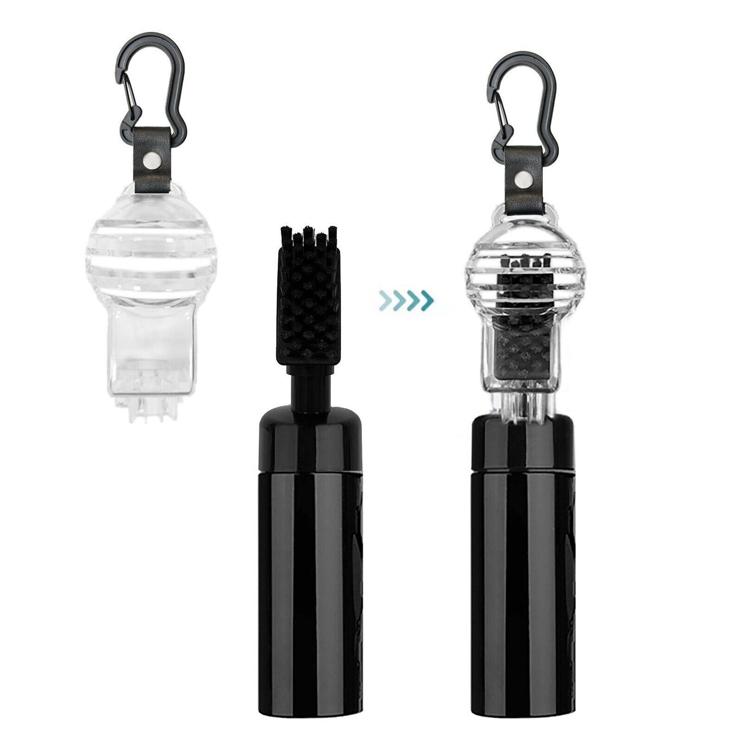 Golf Club Cleaner with Built-in Water Spray Brush and Groove Cleaner