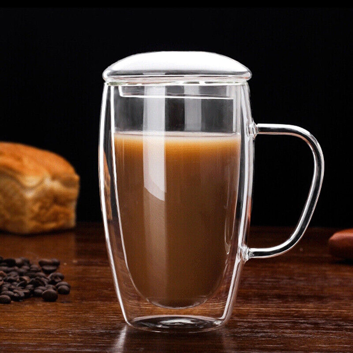 Double Layer Insulated Glass Coffee Mug for Espresso Wine and Beer