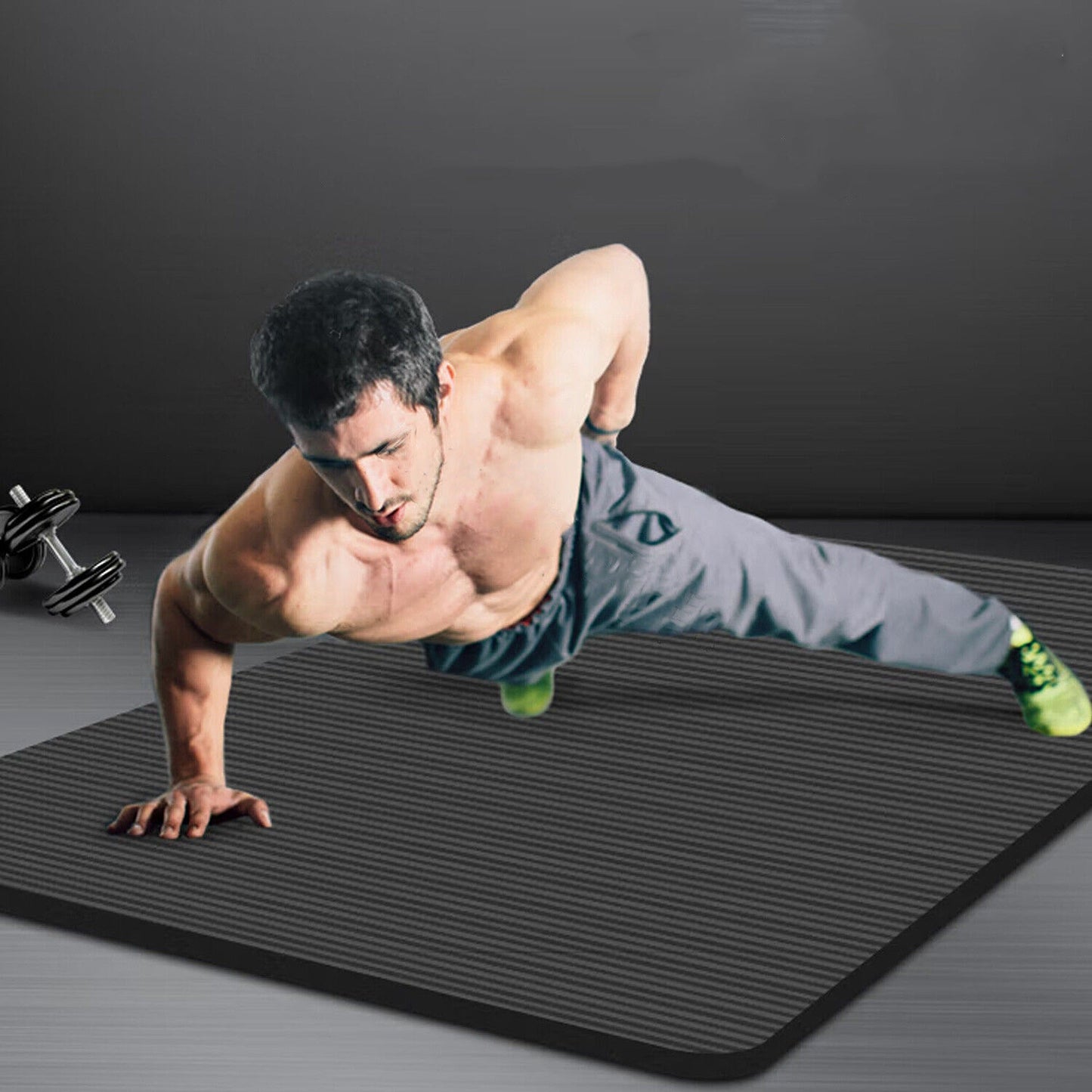 Dual Layer Non-Slip TPE Yoga Exercise Fitness Mat