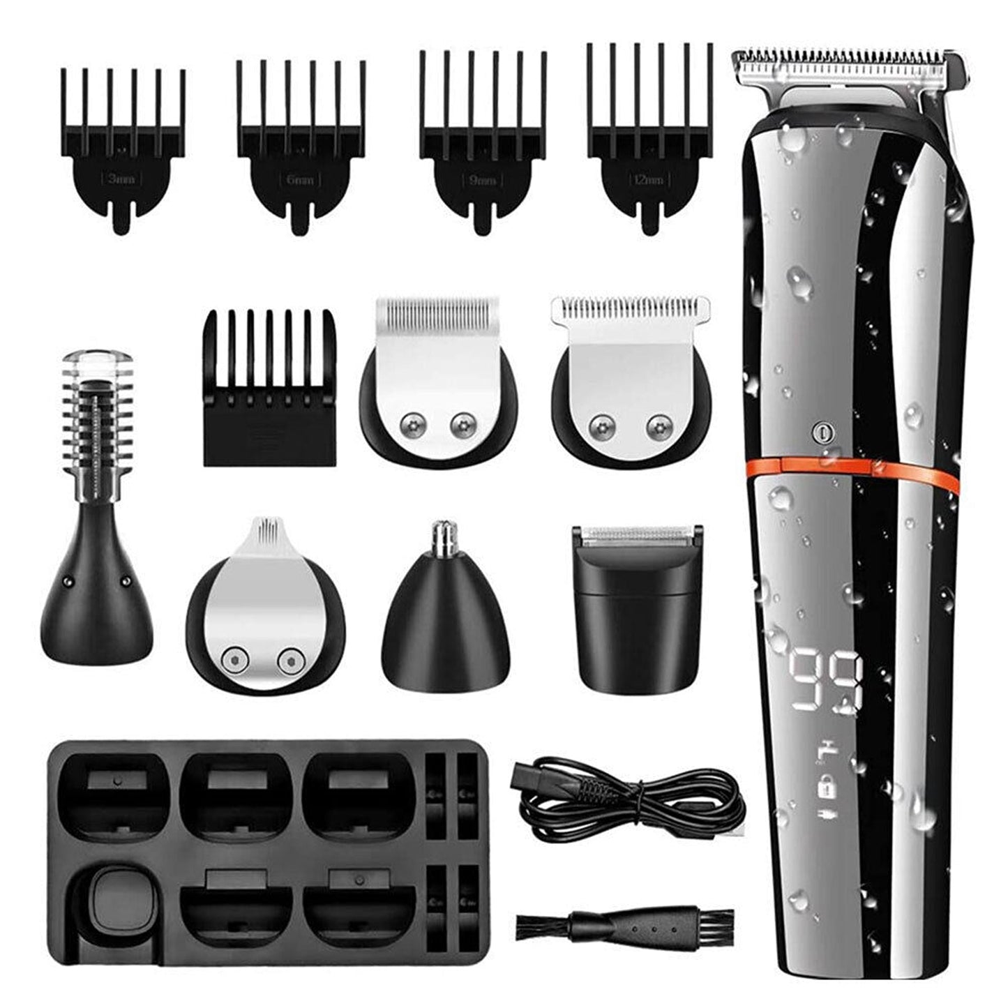 Multi-Functional Men Grooming Kit with Beard Trimmer and Body Hair Clippers