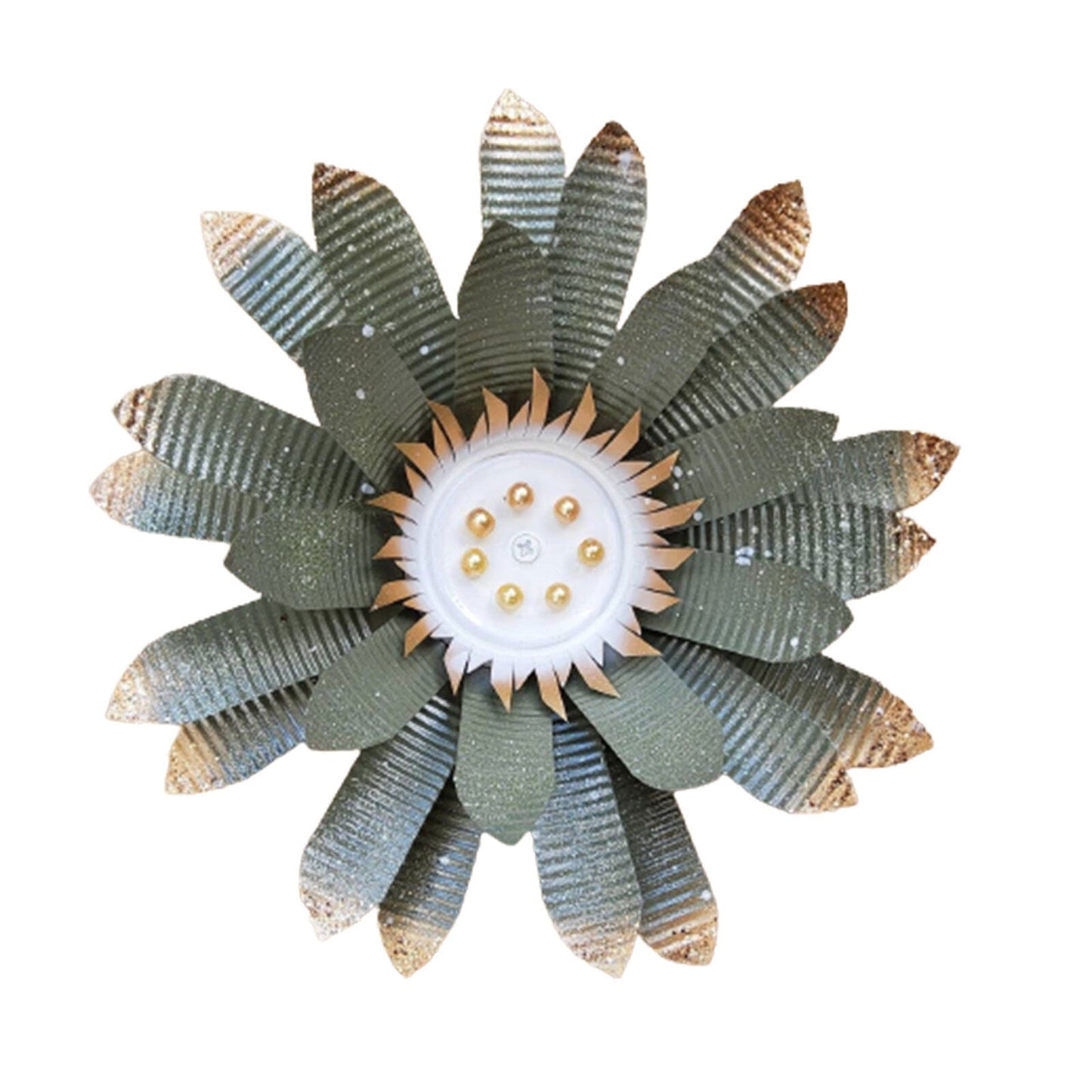 Large Indoor/Outdoor Metal Flower Wall Art Sculptural Hanging Decor