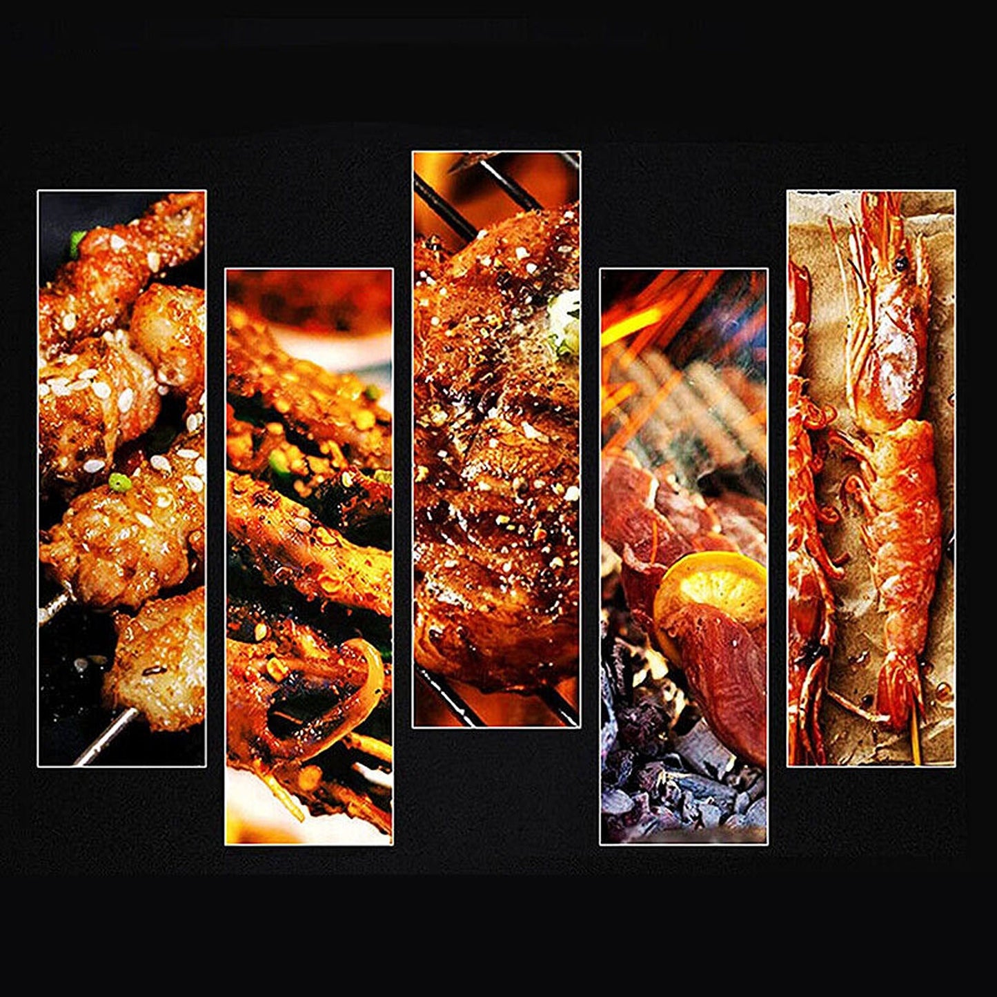 Foldable and Portable Charcoal BBQ Grill for Outdoor Picnics