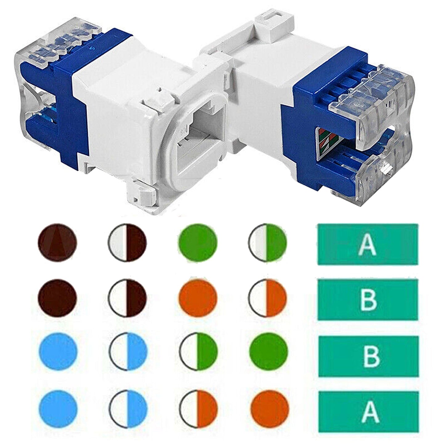 CAT6 RJ45 Network Data Jack Clipsal Compatible Mech Insert