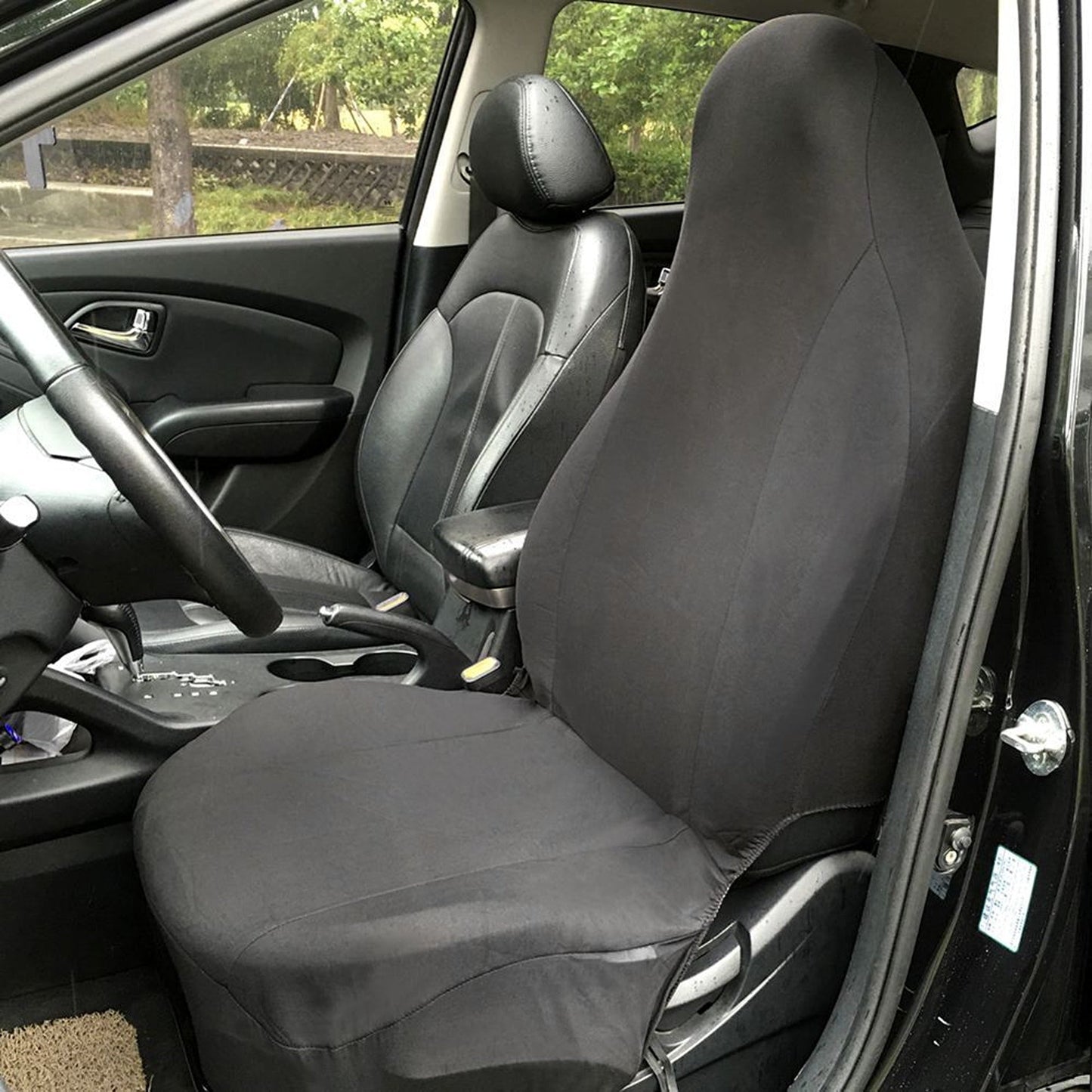 Car Front Seat Cover Protector Universal Anti Slip Black