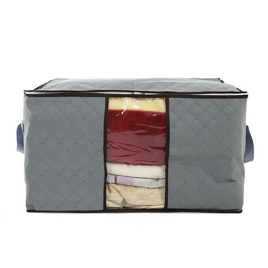 4pcs Foldable Fabric Clothes Quilt Blanket Storage Bag with Zipper